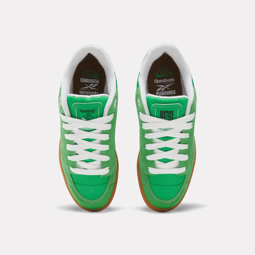 Reebok Footwear Men Reebok x Pleasures Club C Bulc Shoes GREEN - Image 5