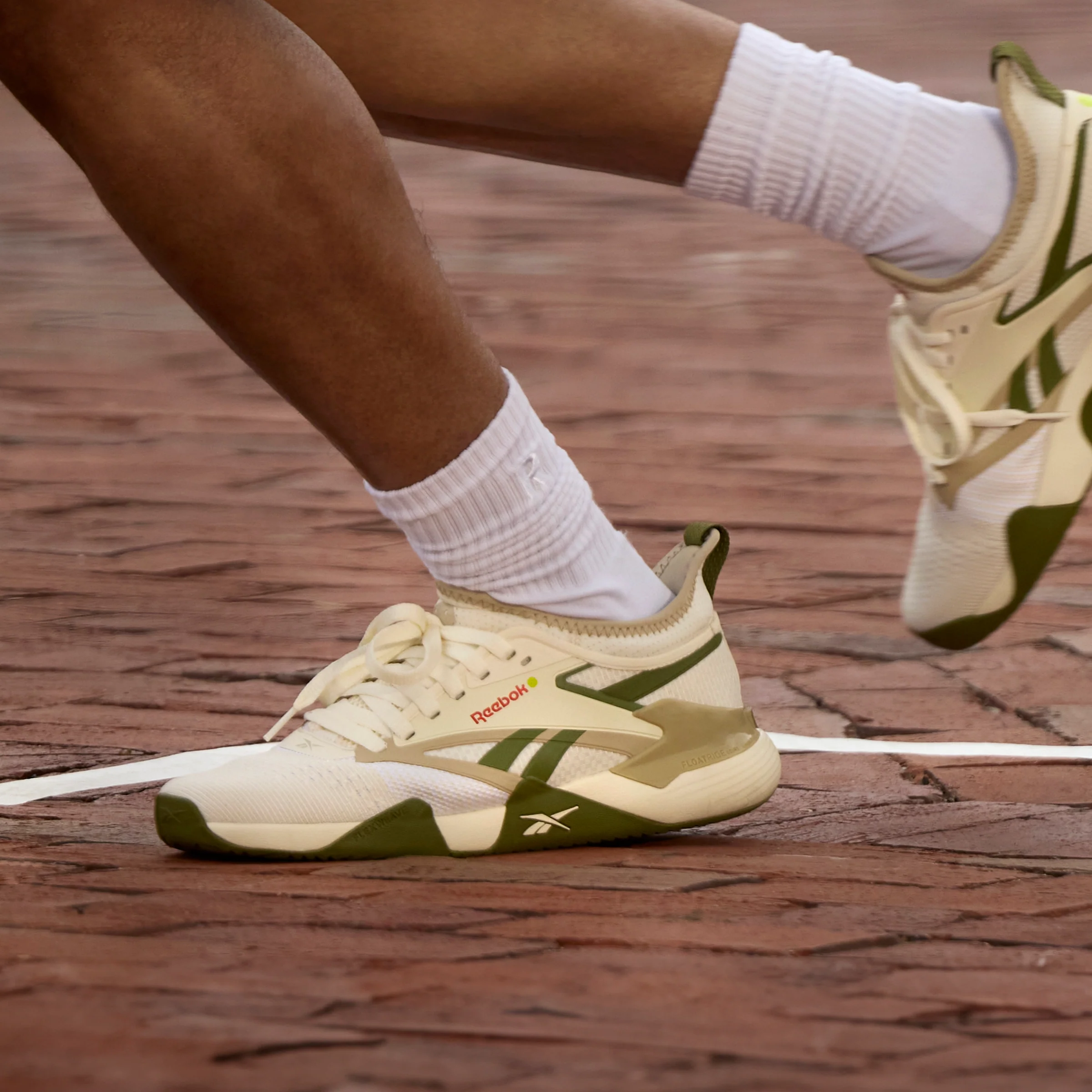 Reebok Footwear Men Reebok x Recess Nano Court Shoes CHALK/BEIGE/GREEN - Image 3