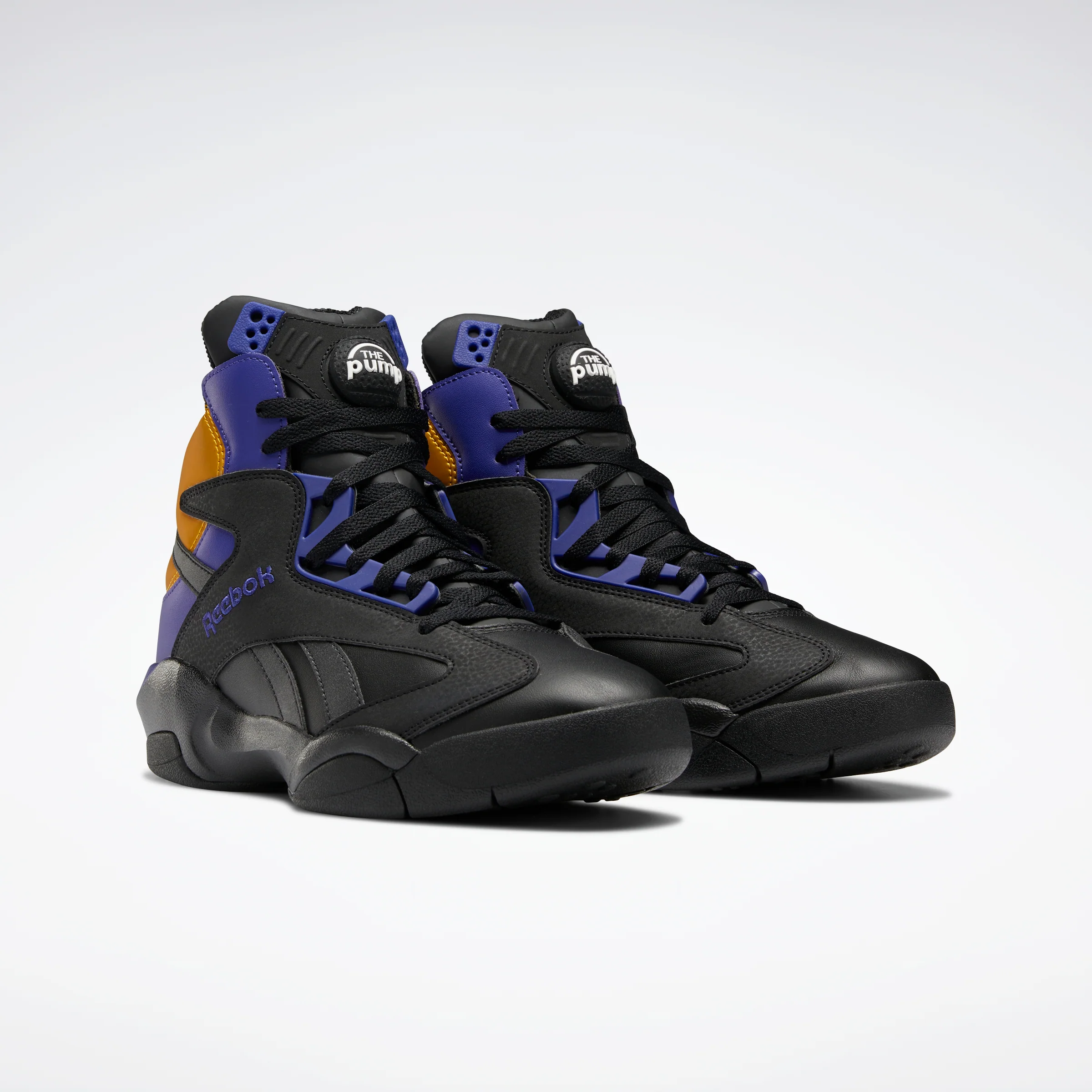 Reebok Footwear Men Shaq Attaq Shoes Cblack/Bolprp/Cogold - Image 3