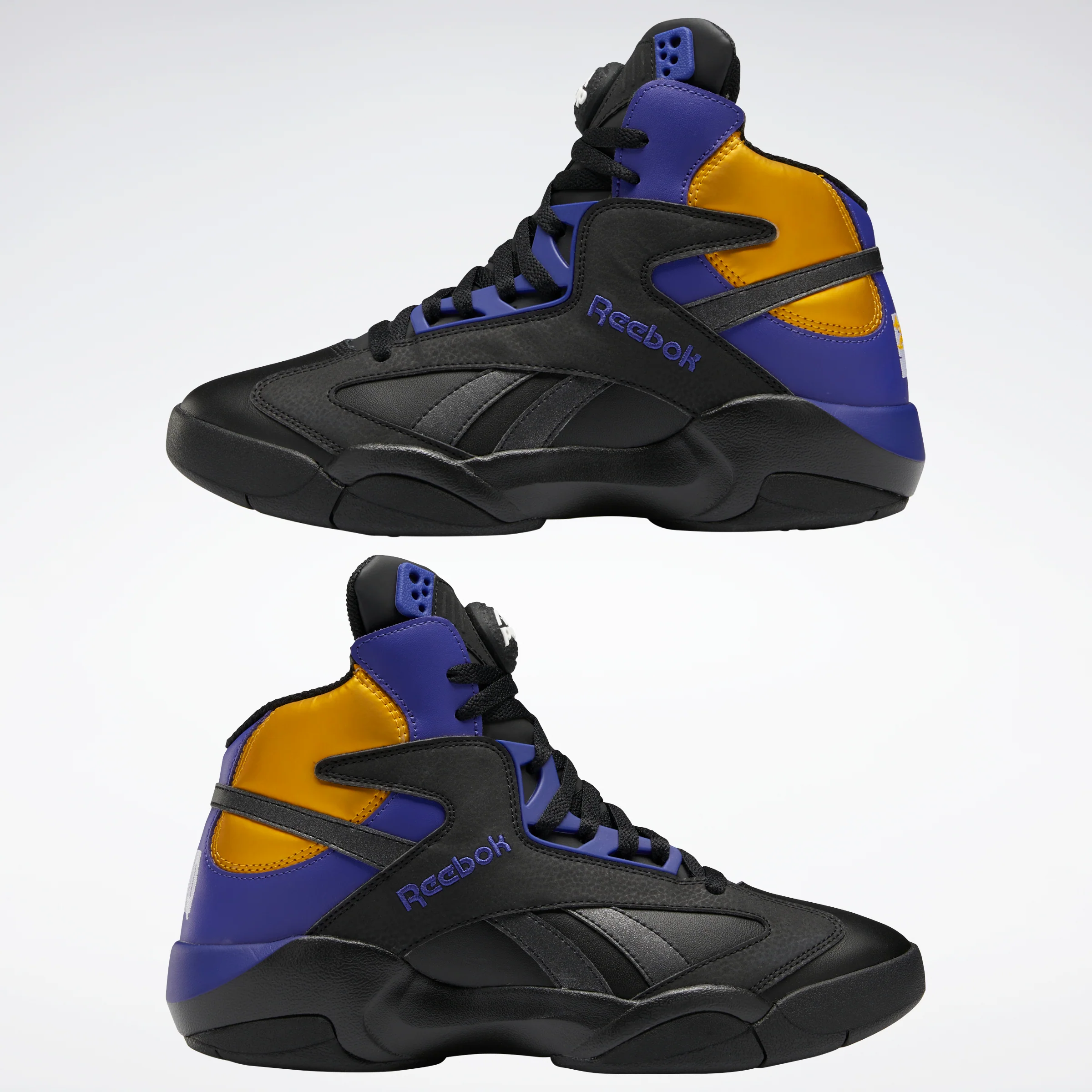 Reebok Footwear Men Shaq Attaq Shoes Cblack/Bolprp/Cogold - Image 9