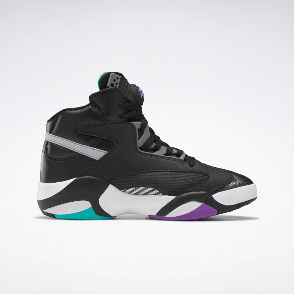 Reebok Footwear Men Shaq Attaq Shoes CBLACK/PURGRY/FTWWHT - Image 2