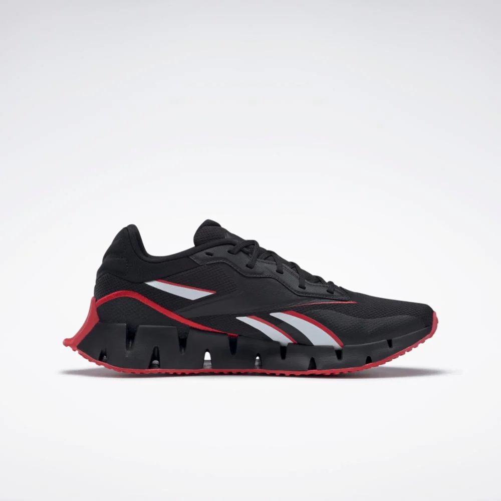 Reebok Footwear Men Zig Dynamica 4 Shoes CBLACK/VECRED/VECBLU - Image 2