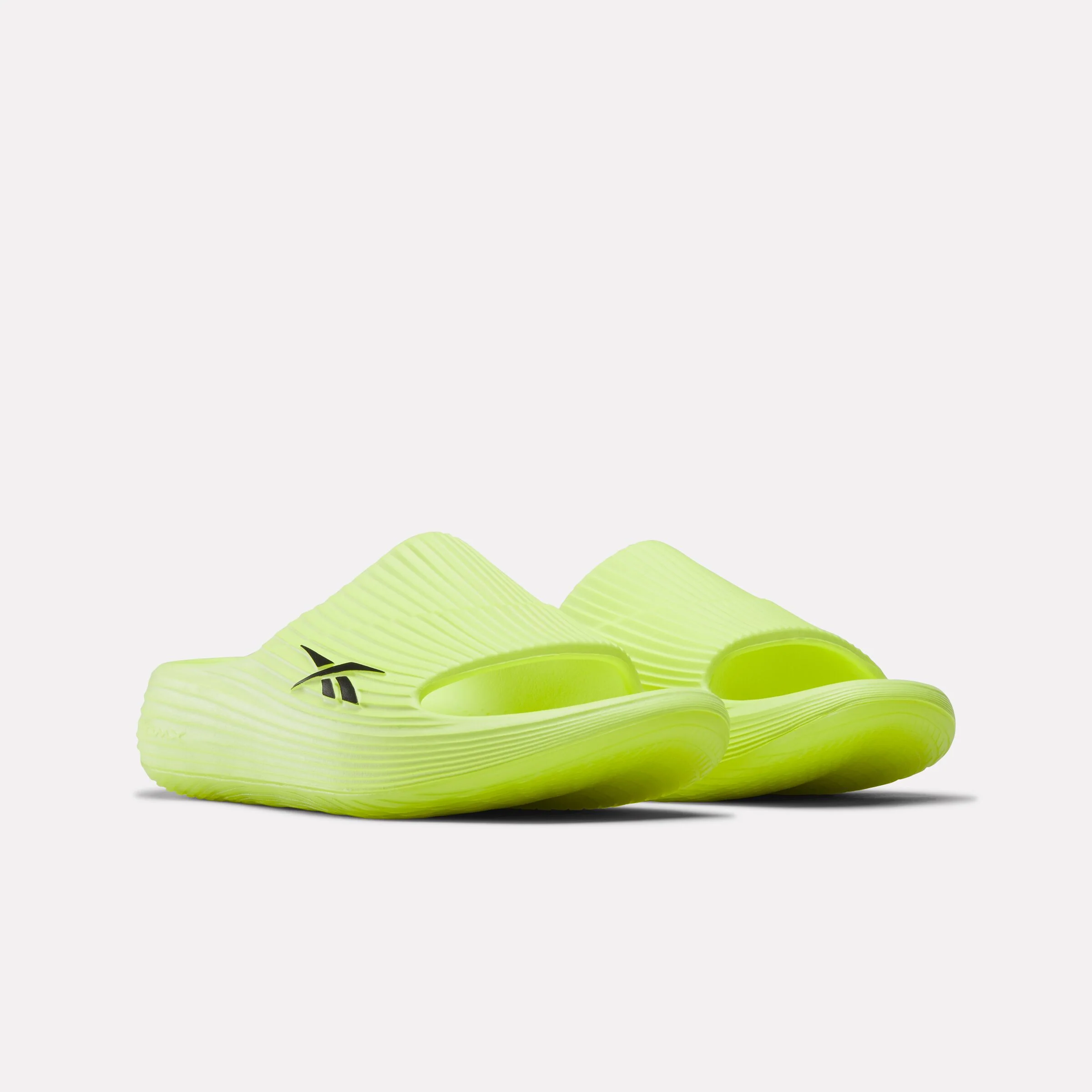REEBOK FOOTWEAR UNISEX DMX Recovery Slides DIGITAL LIME/BLACK - Image 2