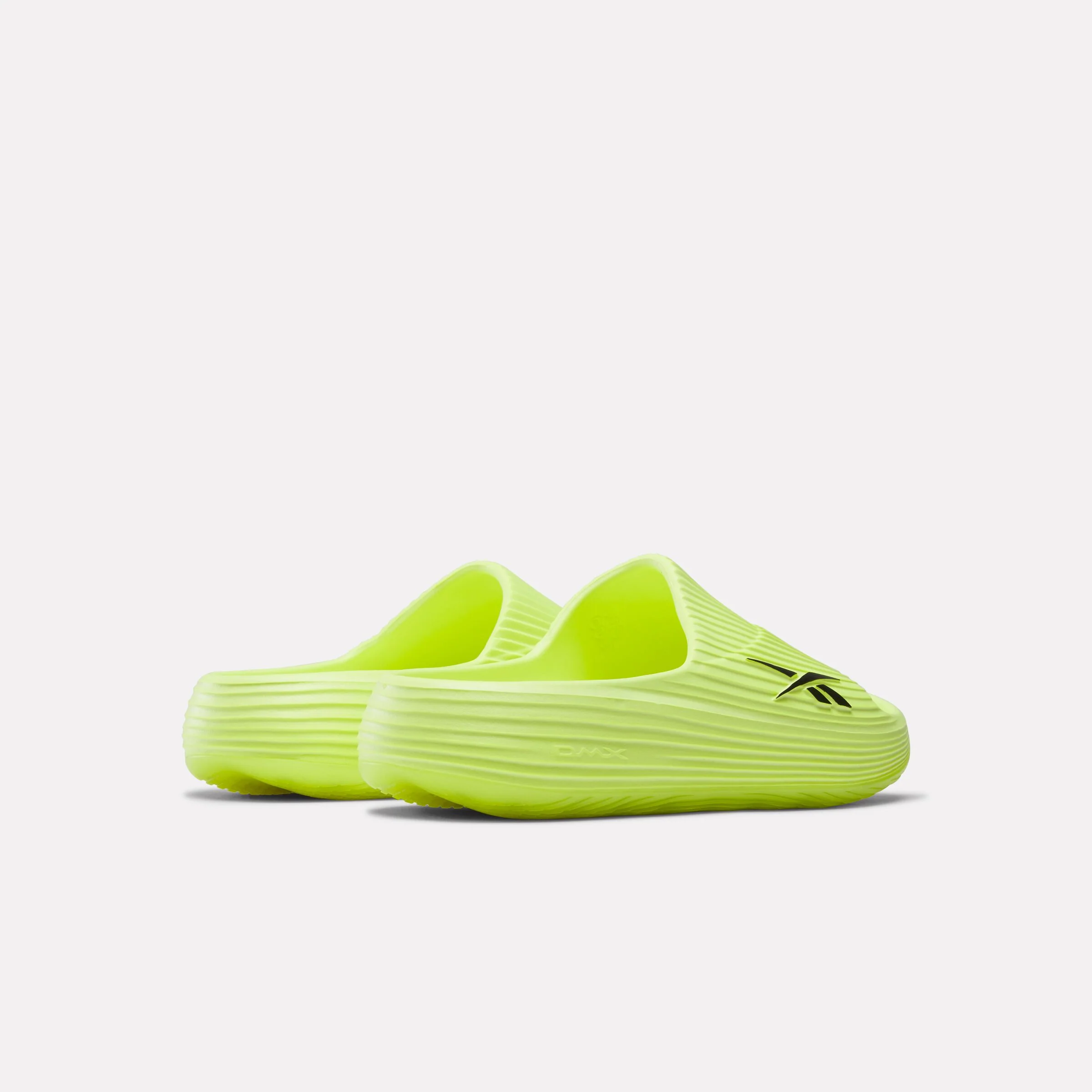 REEBOK FOOTWEAR UNISEX DMX Recovery Slides DIGITAL LIME/BLACK - Image 3