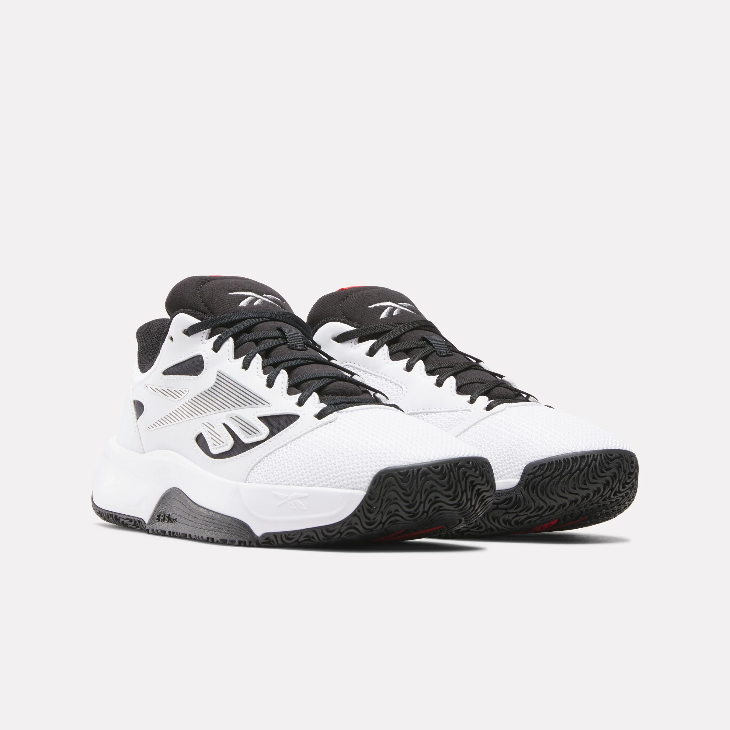 REEBOK FOOTWEAR UNISEX Engine LT Basketball Shoes FTWRWHITE/BLACK/ENERGY RED - Image 2