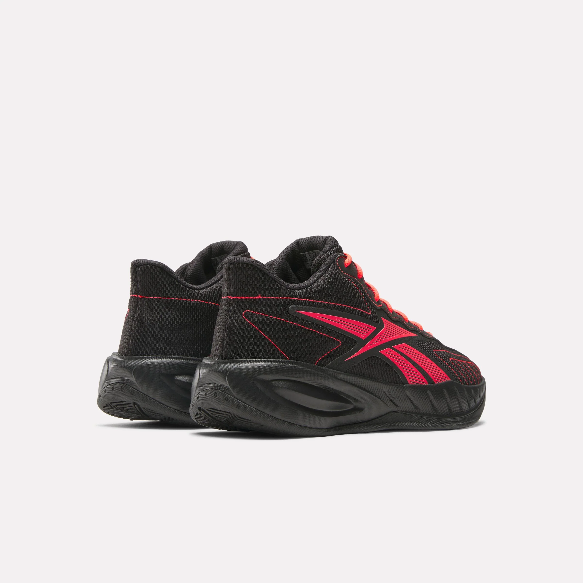 REEBOK FOOTWEAR UNISEX Press Retro Basketball Shoes CORE BLACK/NEON CHERRY/CORE BL - Image 3