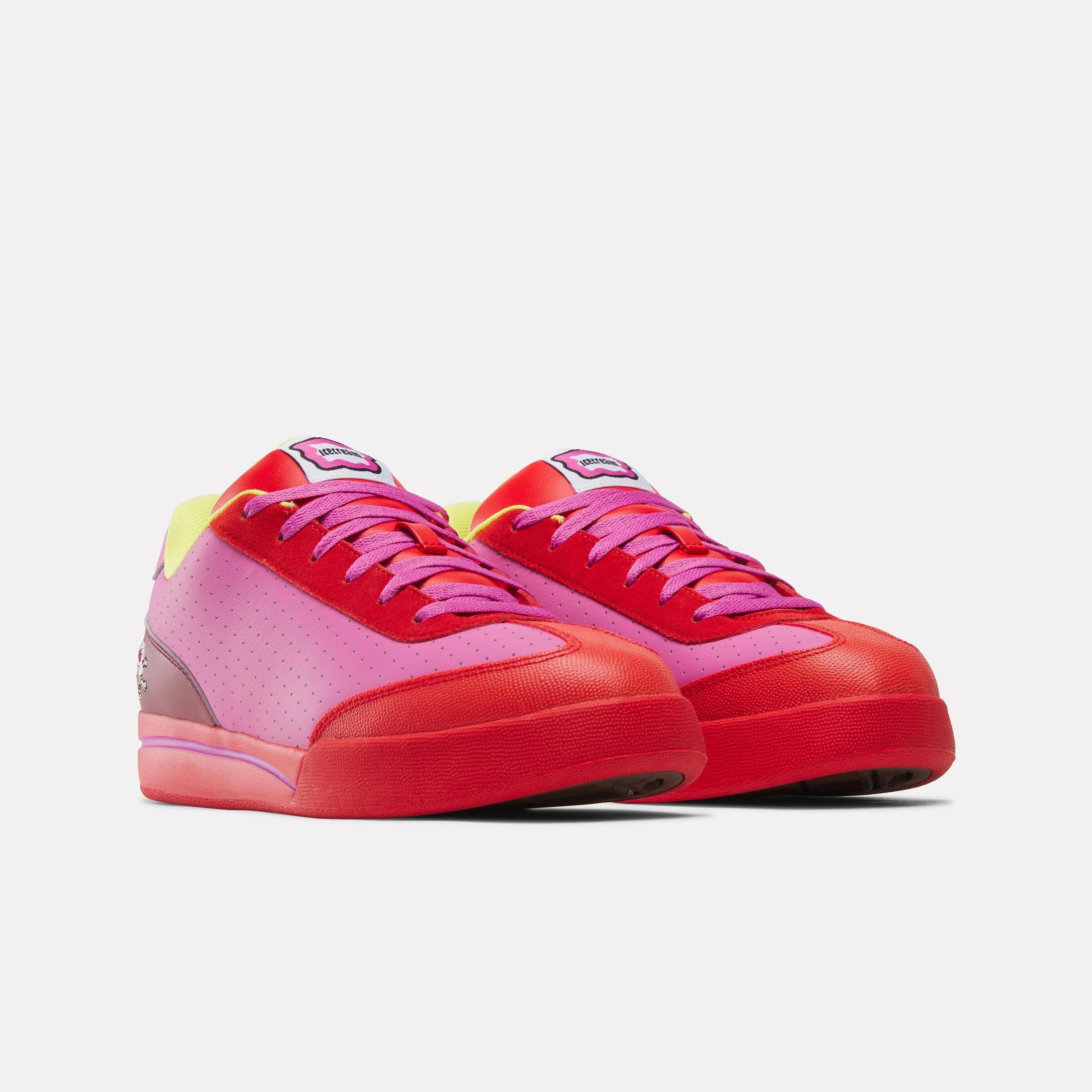 REEBOK FOOTWEAR UNISEX Reebok x BBC Board Flip Skate Shoes RED/YELLOW/PINK - Image 4