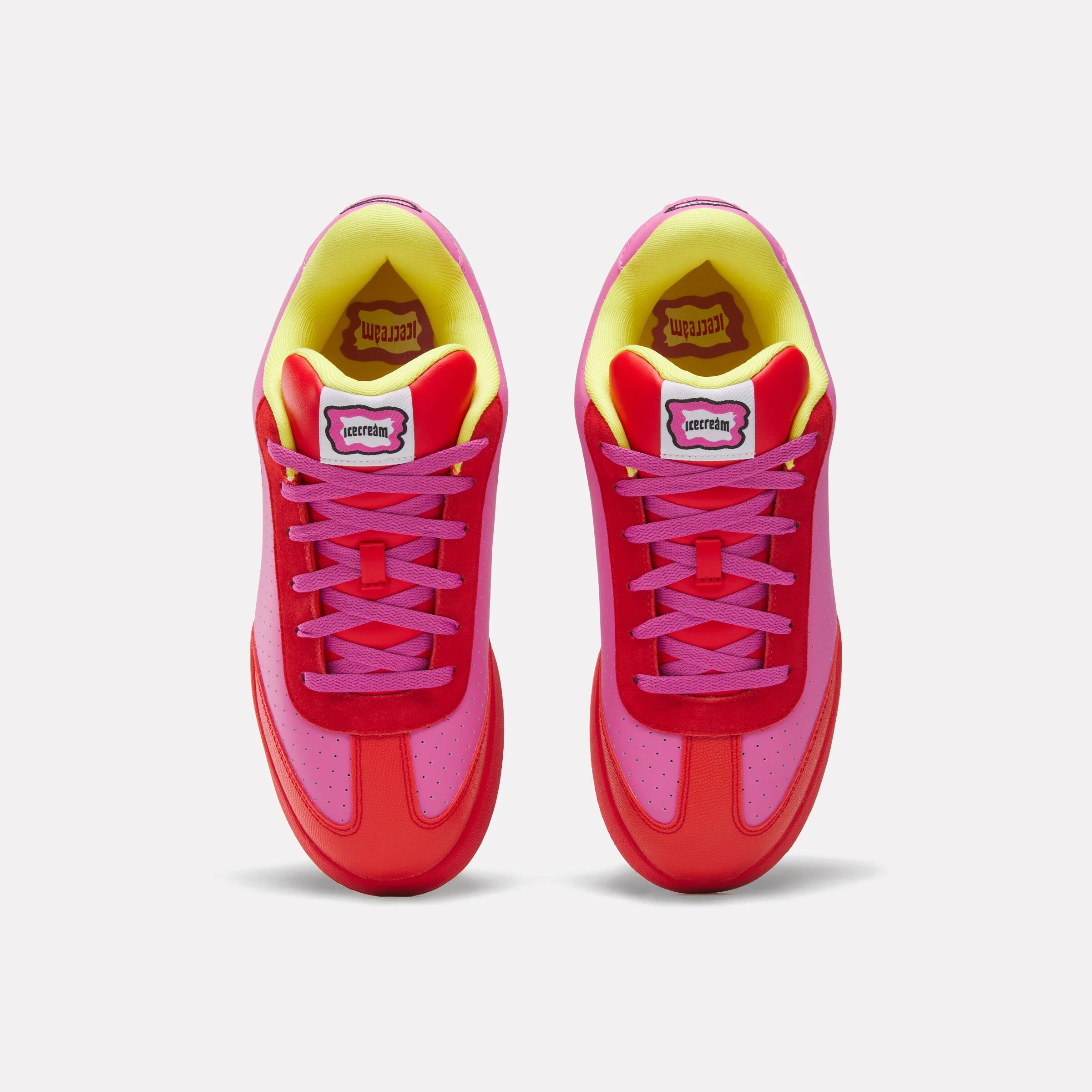 REEBOK FOOTWEAR UNISEX Reebok x BBC Board Flip Skate Shoes RED/YELLOW/PINK - Image 7