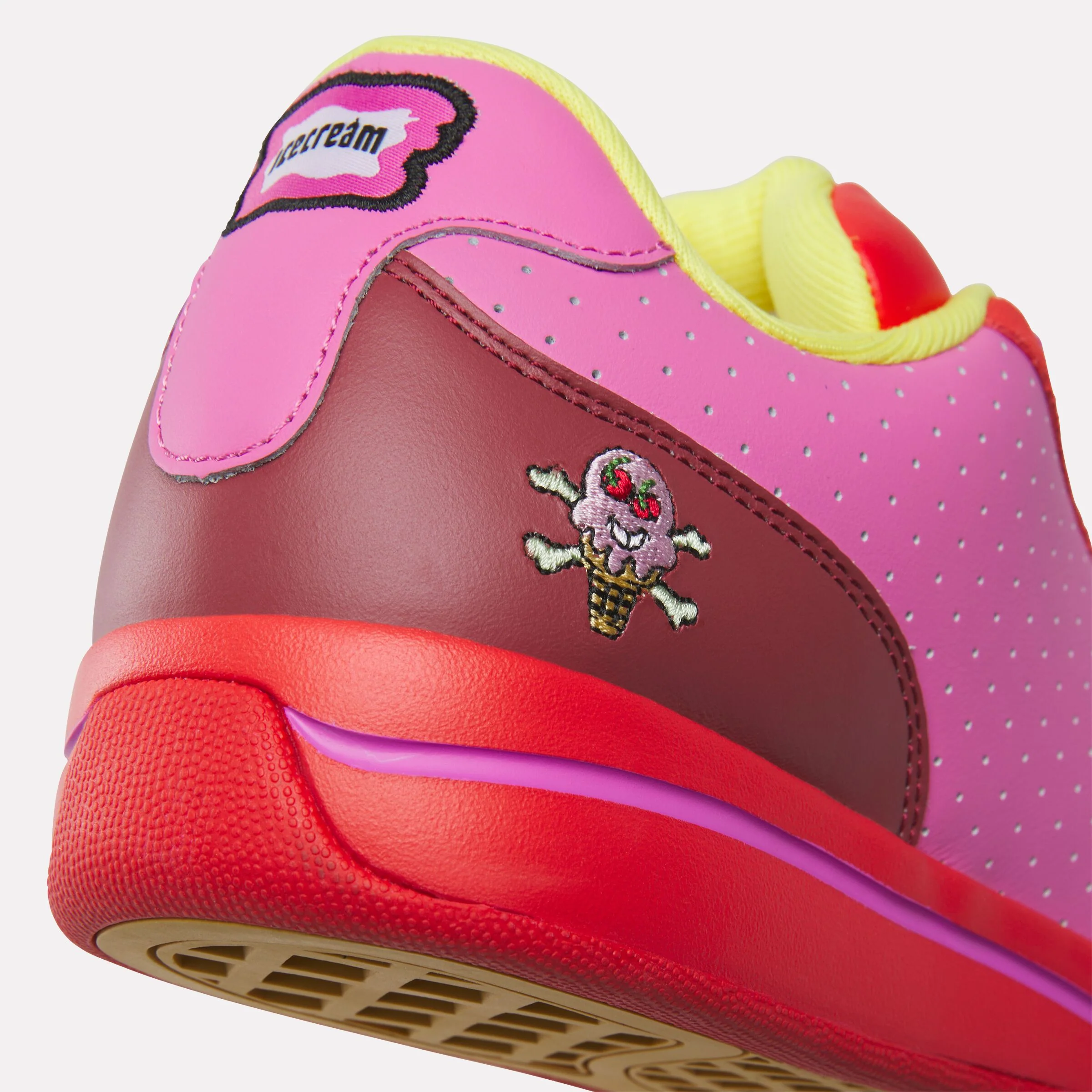 REEBOK FOOTWEAR UNISEX Reebok x BBC Board Flip Skate Shoes RED/YELLOW/PINK - Image 8