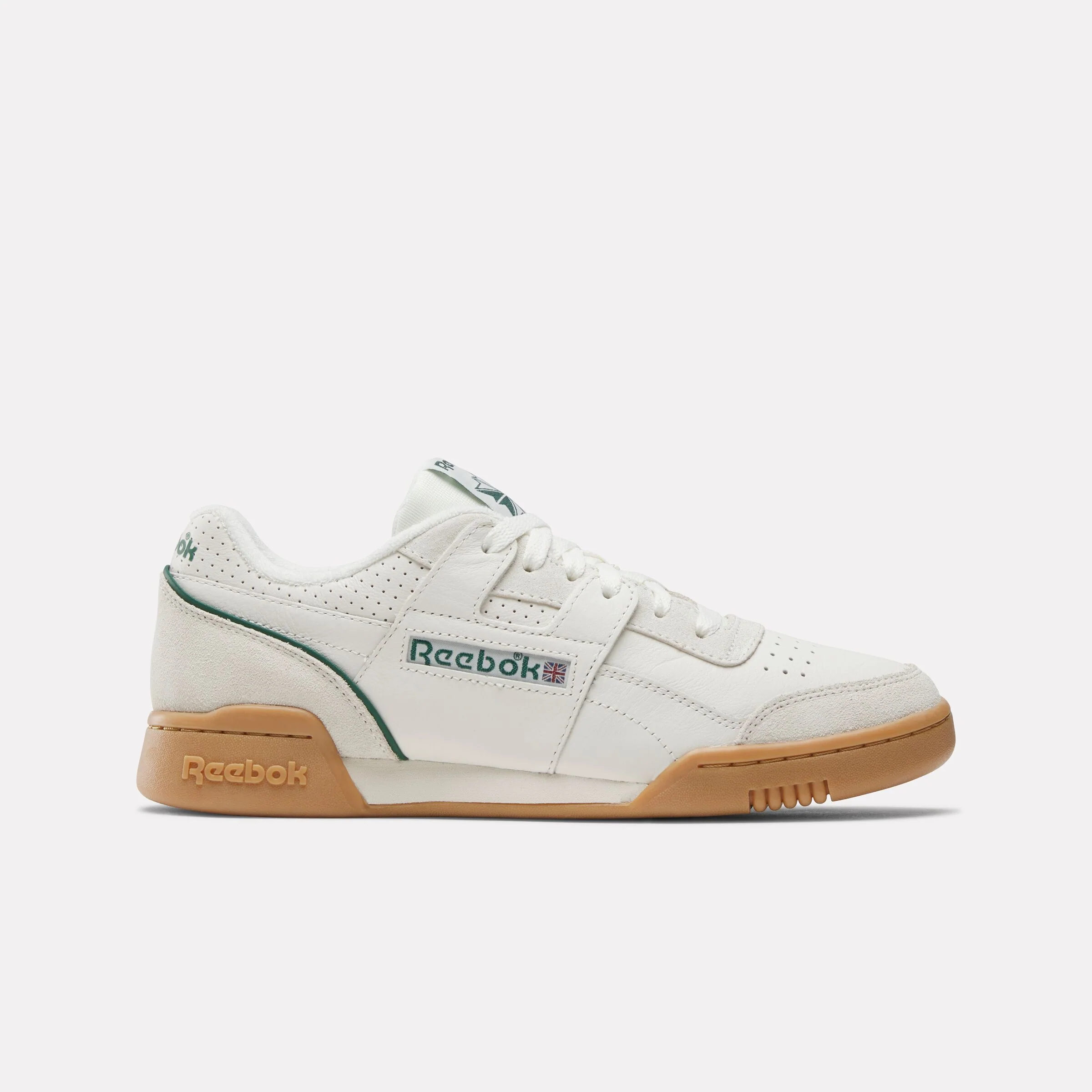 REEBOK FOOTWEAR UNISEX Workout Plus Shoes CHALK/DARKGREEN/VINTAGECHALK