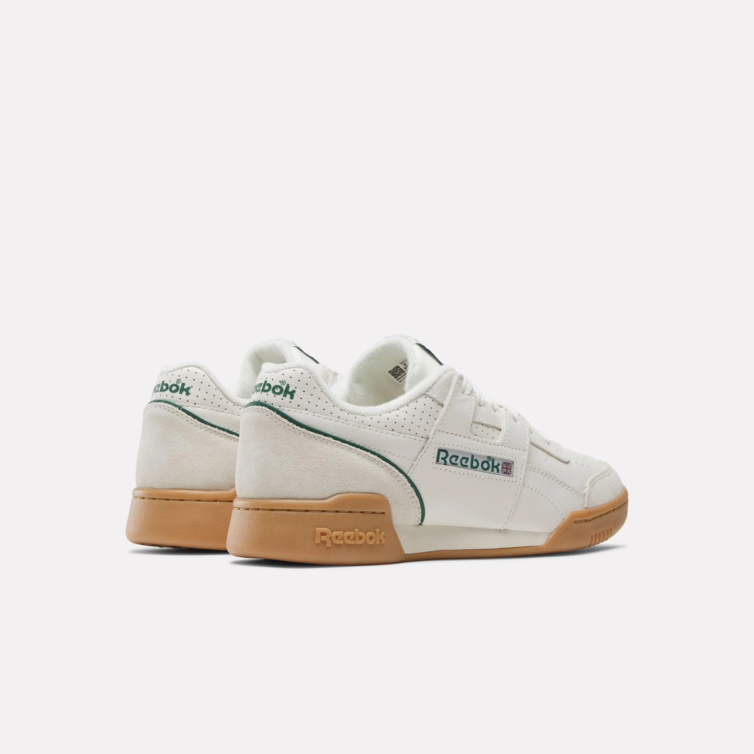 REEBOK FOOTWEAR UNISEX Workout Plus Shoes CHALK/DARKGREEN/VINTAGECHALK - Image 3