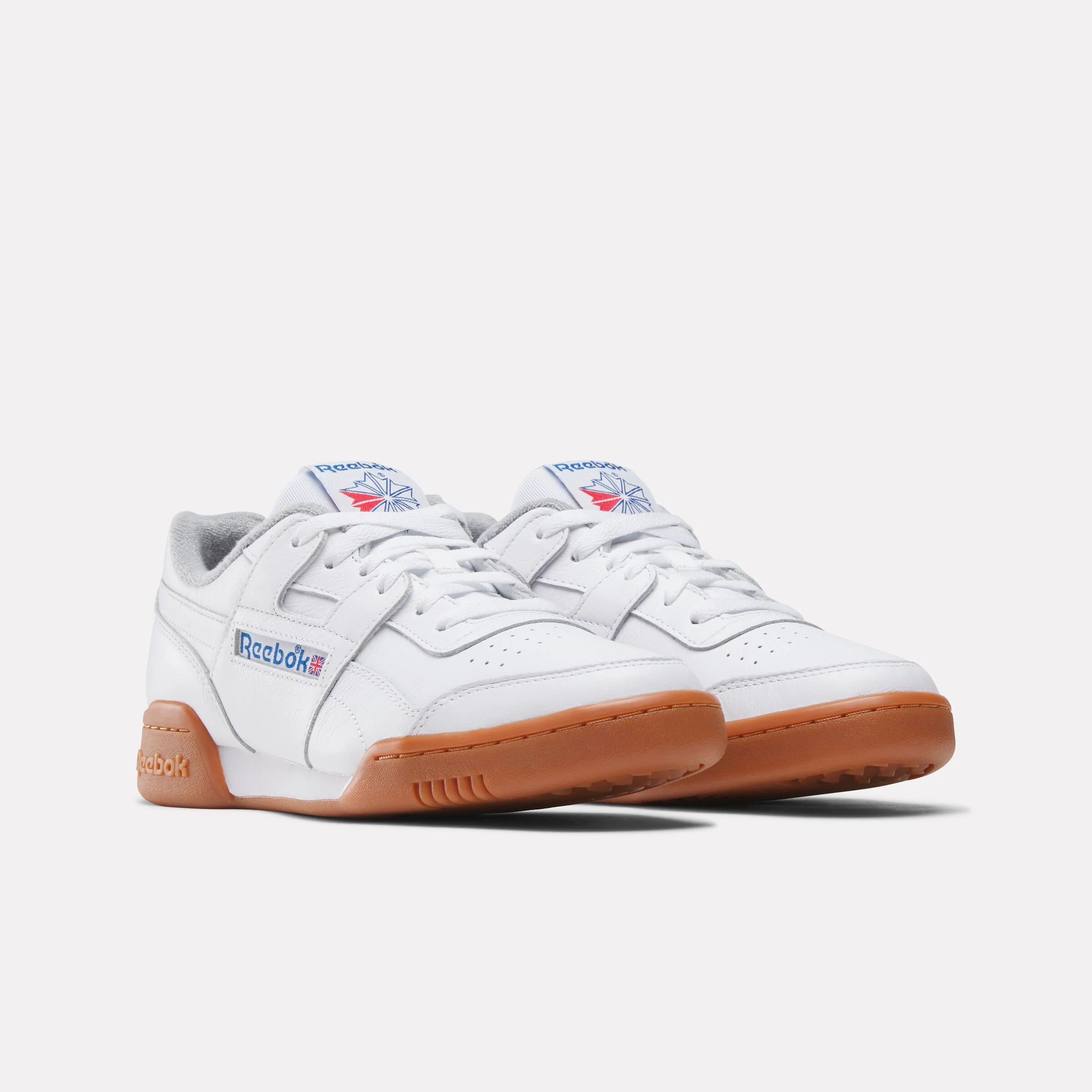 REEBOK FOOTWEAR UNISEX Workout Plus Shoes FTWRWHITE/VECTORBLUE/VECTORRED - Image 2