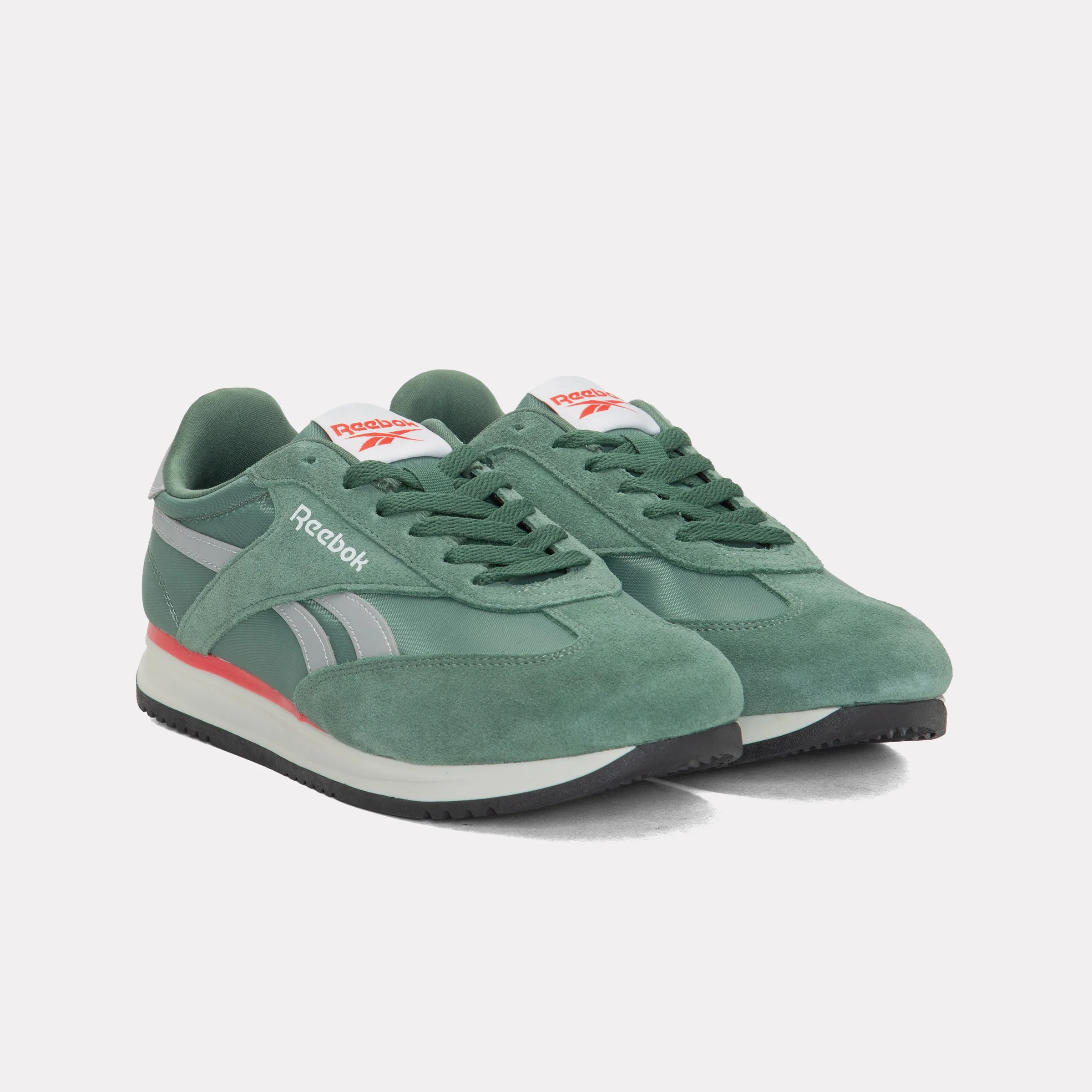 REEBOK FOOTWEAR UNISEX World 70 Shoes FIELD GREEN/GREY 2/SPORT RED/W - Image 2