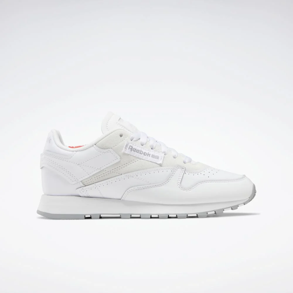 Reebok Footwear Women CLASSIC LEATHER FTWR WHT/PURE GREY 4/RHODONITE