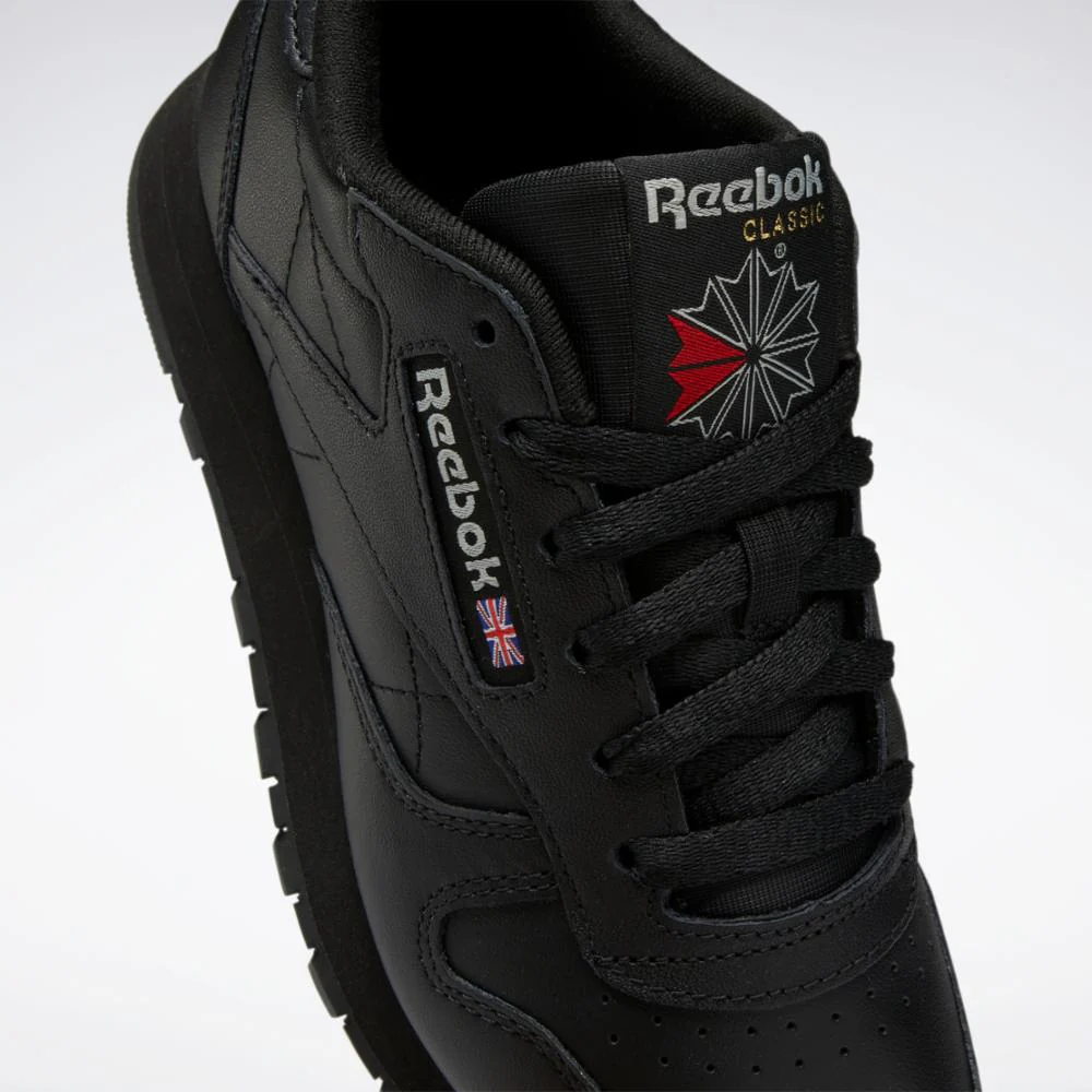 Reebok Footwear Women Classic Leather Shoes CORE BLK/CORE BLK/PURE GREY 5 - Image 7