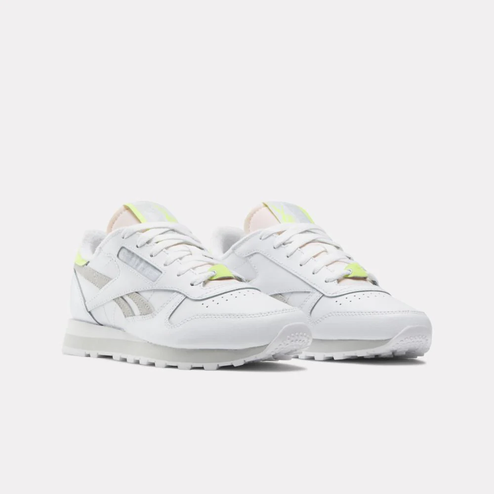 Reebok Footwear Women Classic Leather Shoes FTWWHT/PUGRY2/ACIYEL - Image 2