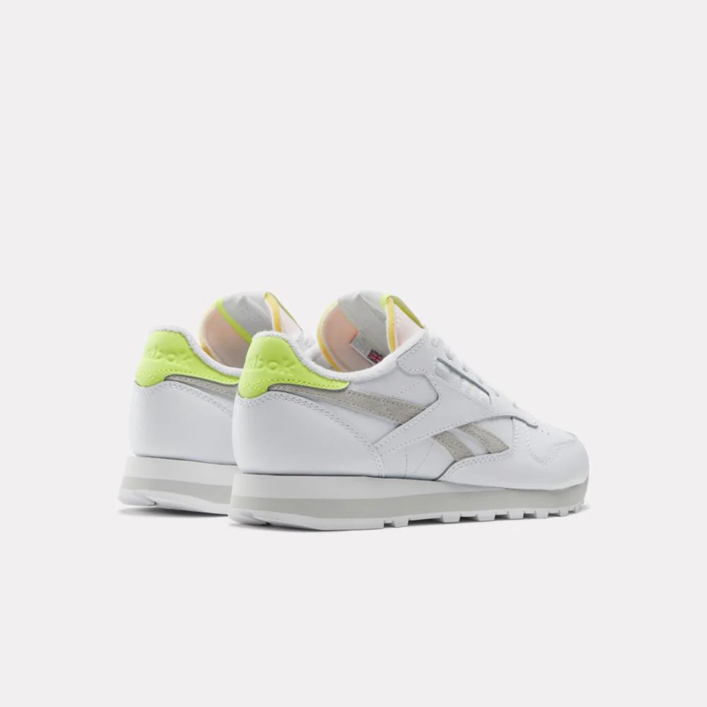 Reebok Footwear Women Classic Leather Shoes FTWWHT/PUGRY2/ACIYEL - Image 3