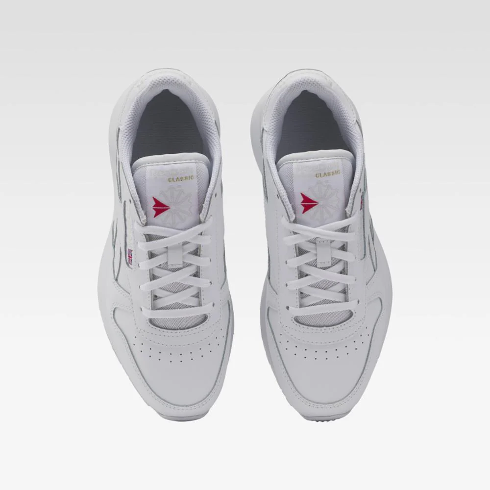 Reebok Footwear Women Classic Leather SP Shoes FTWWHT/FTWWHT/PURGRY - Image 4