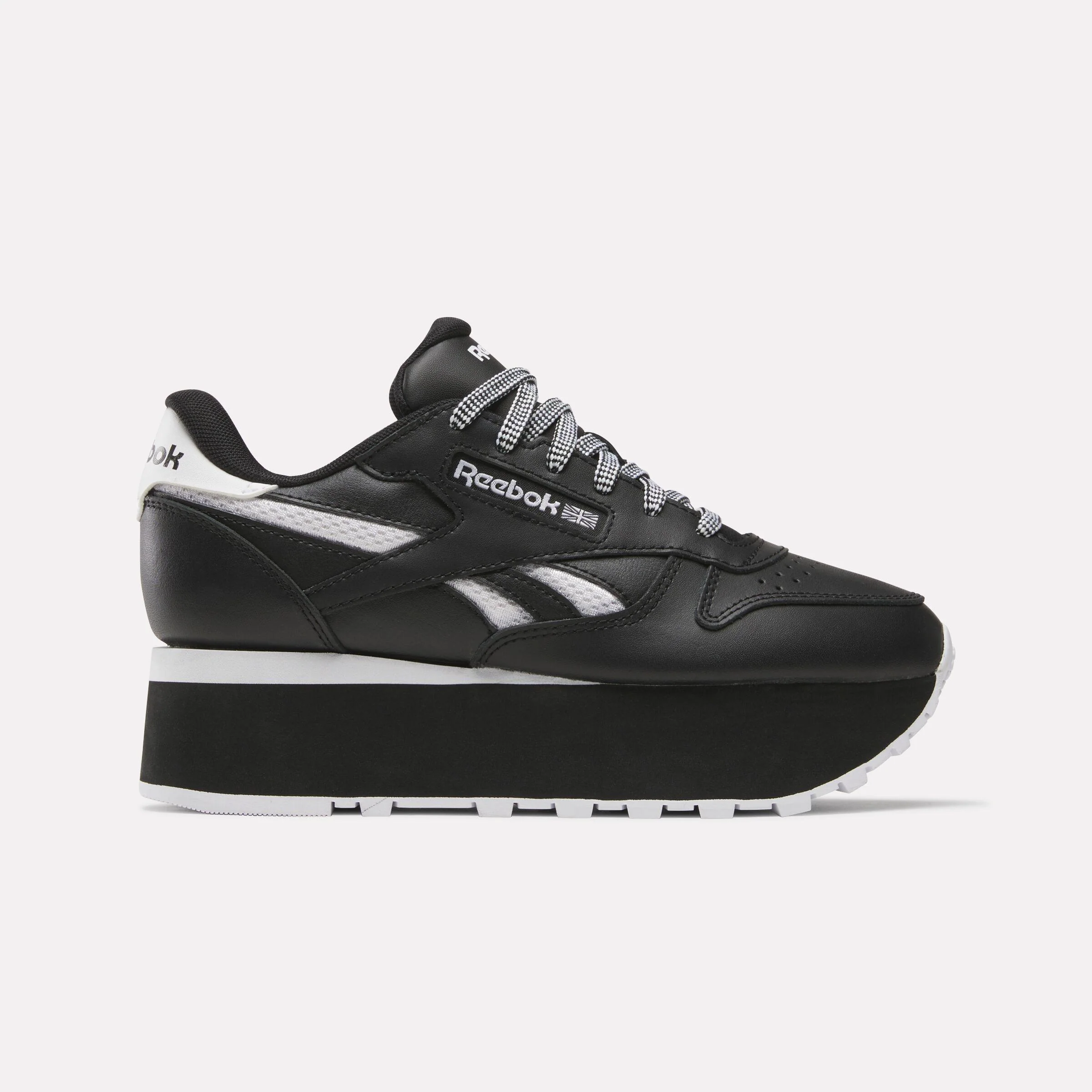 Reebok Footwear Women Classic Leather Triple Lift Shoes BLACK/BLACK/WHITE