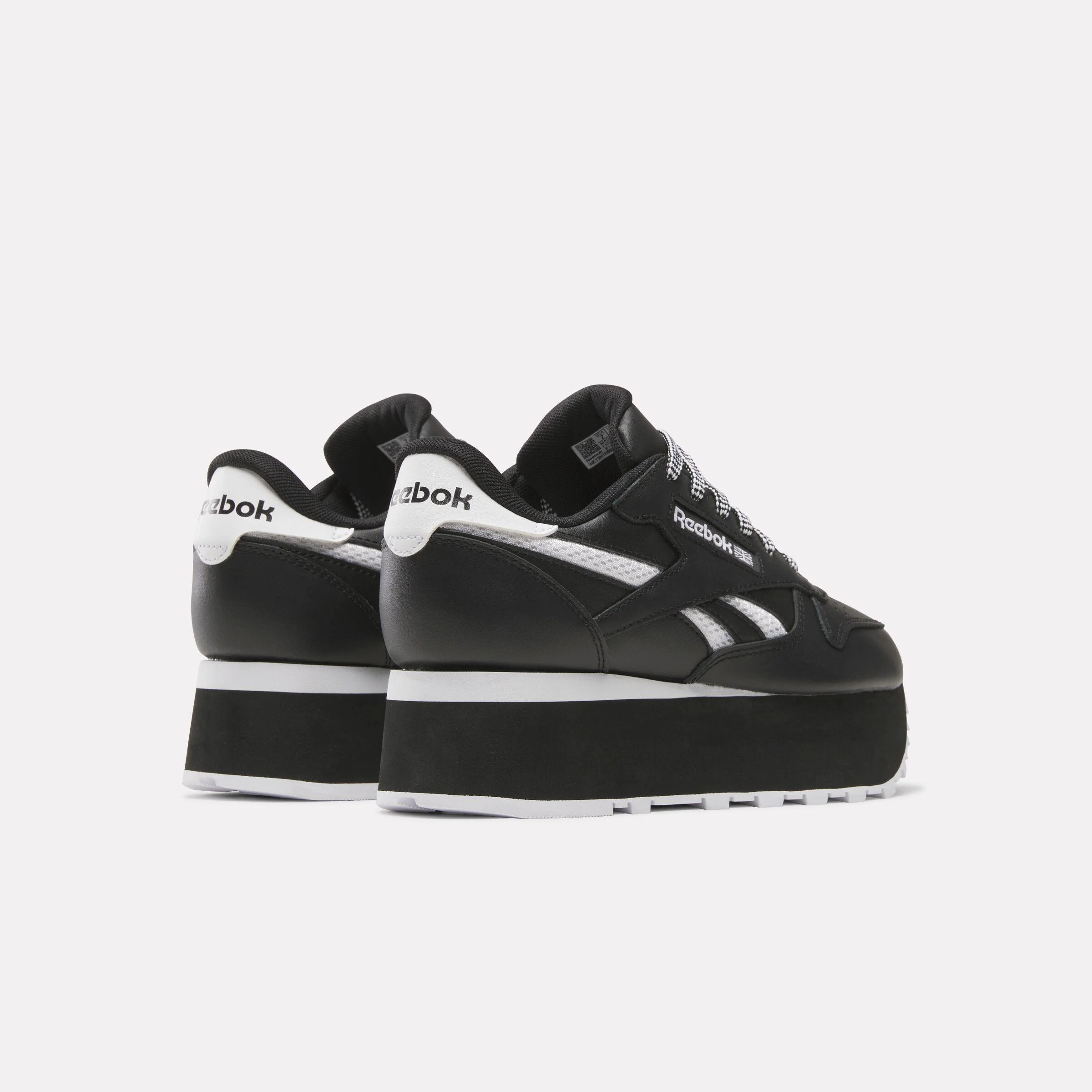 Reebok Footwear Women Classic Leather Triple Lift Shoes BLACK/BLACK/WHITE - Image 3