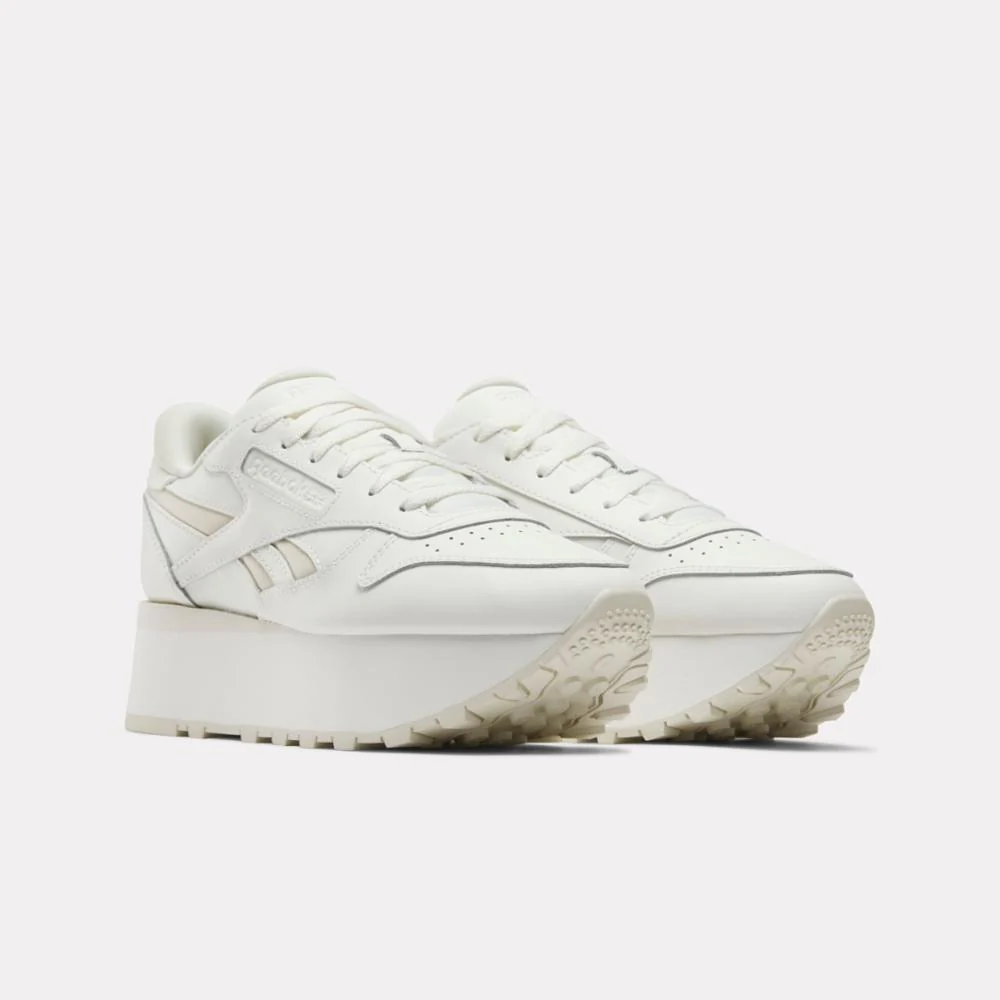 Reebok Footwear Women Classic Leather Triple Lift Shoes CHALK/CHALK/ALABASTER - Image 2