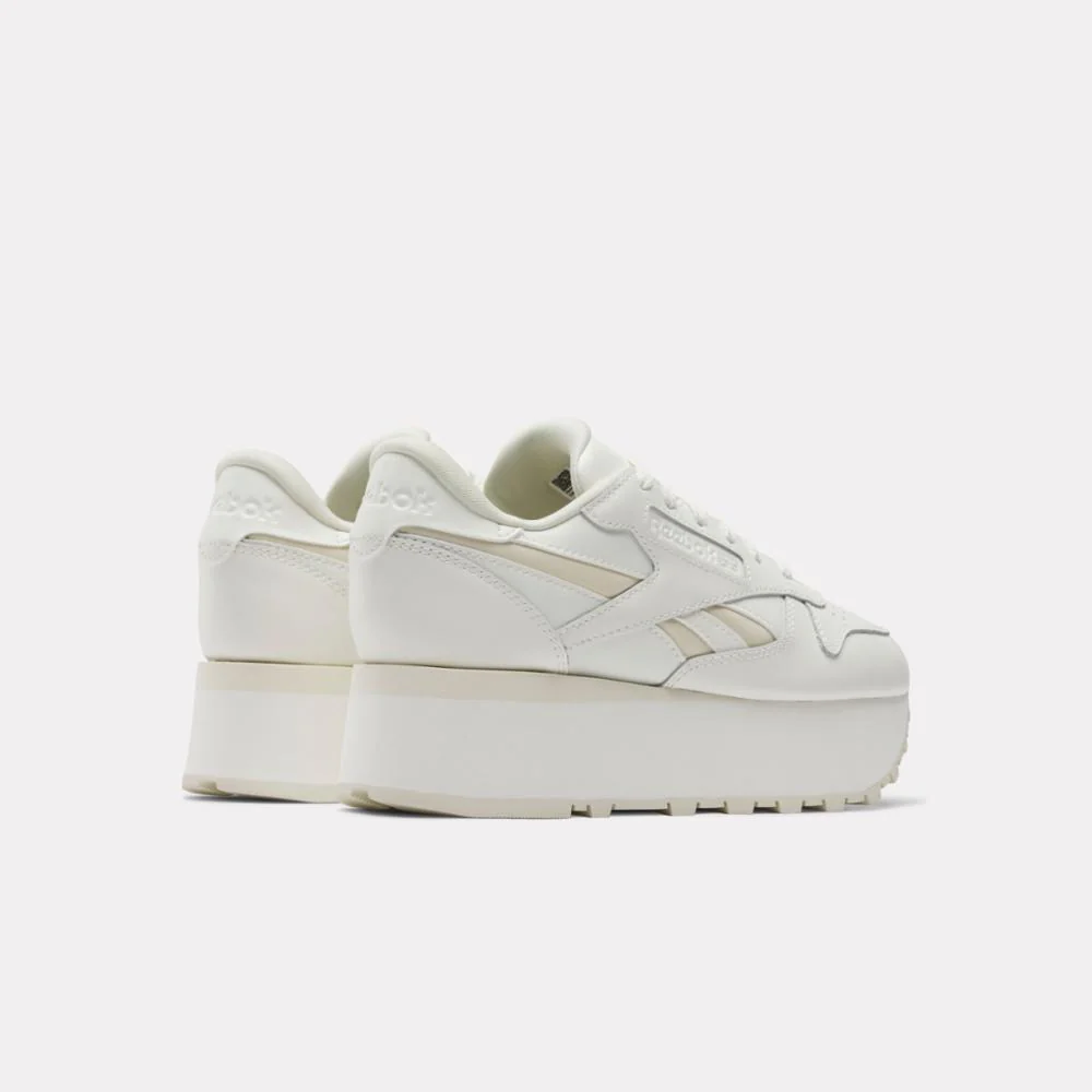 Reebok Footwear Women Classic Leather Triple Lift Shoes CHALK/CHALK/ALABASTER - Image 3