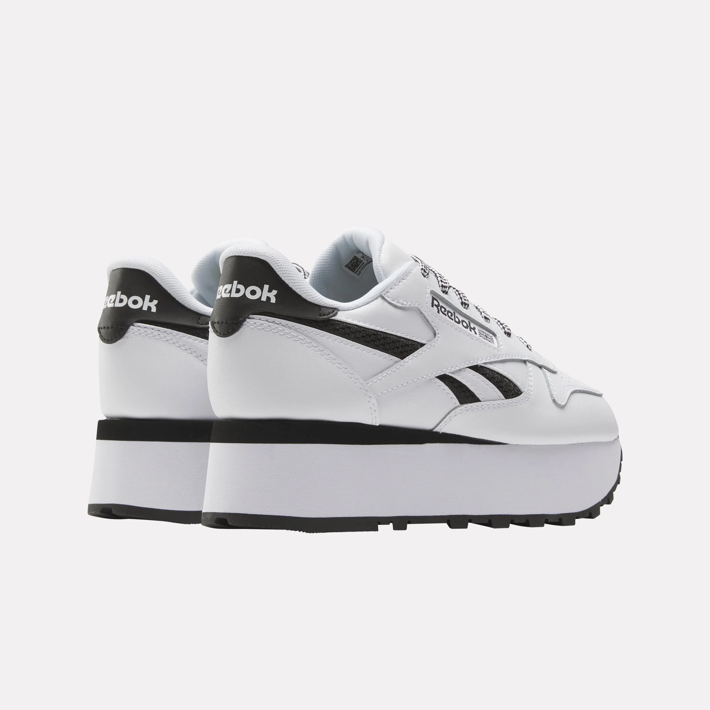 Reebok Footwear Women Classic Leather Triple Lift Shoes WHITE/WHITE/BLACK - Image 2