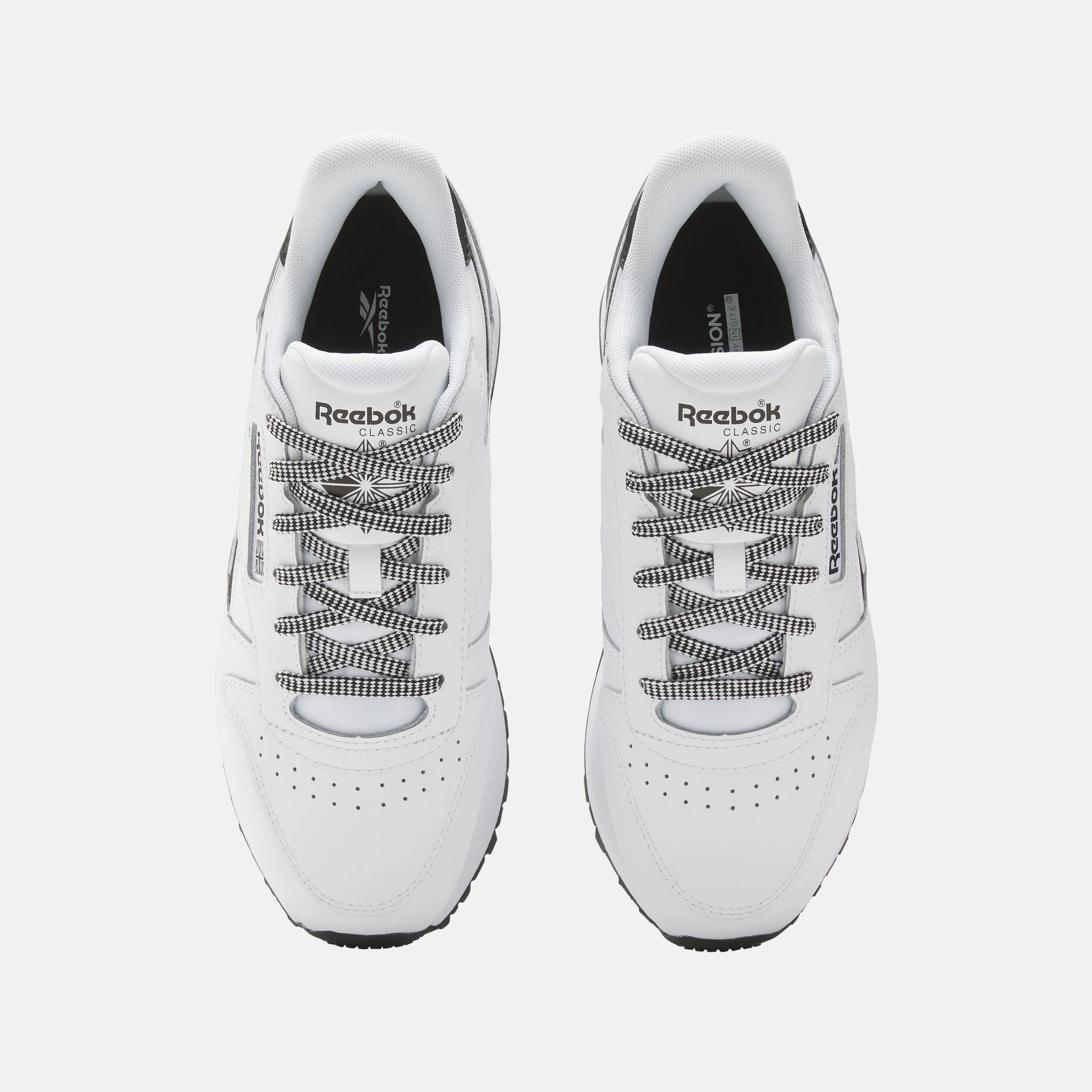 Reebok Footwear Women Classic Leather Triple Lift Shoes WHITE/WHITE/BLACK - Image 4