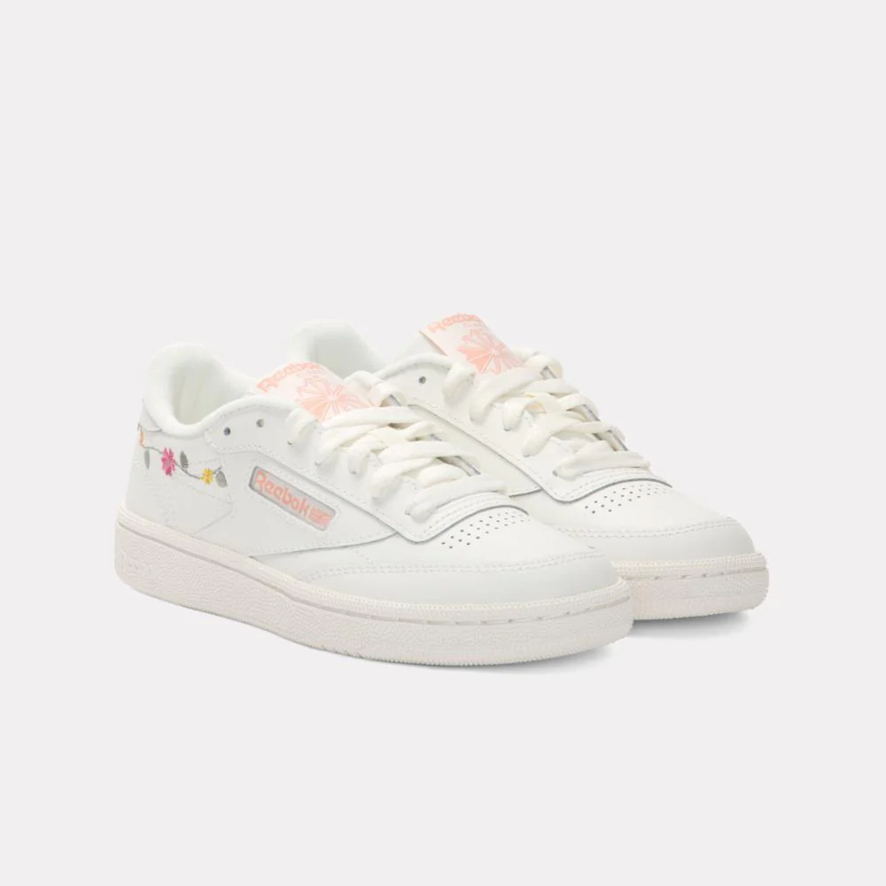 Reebok Footwear Women Club C 85 Shoes CHALK/ORANGE/PINK - Image 3