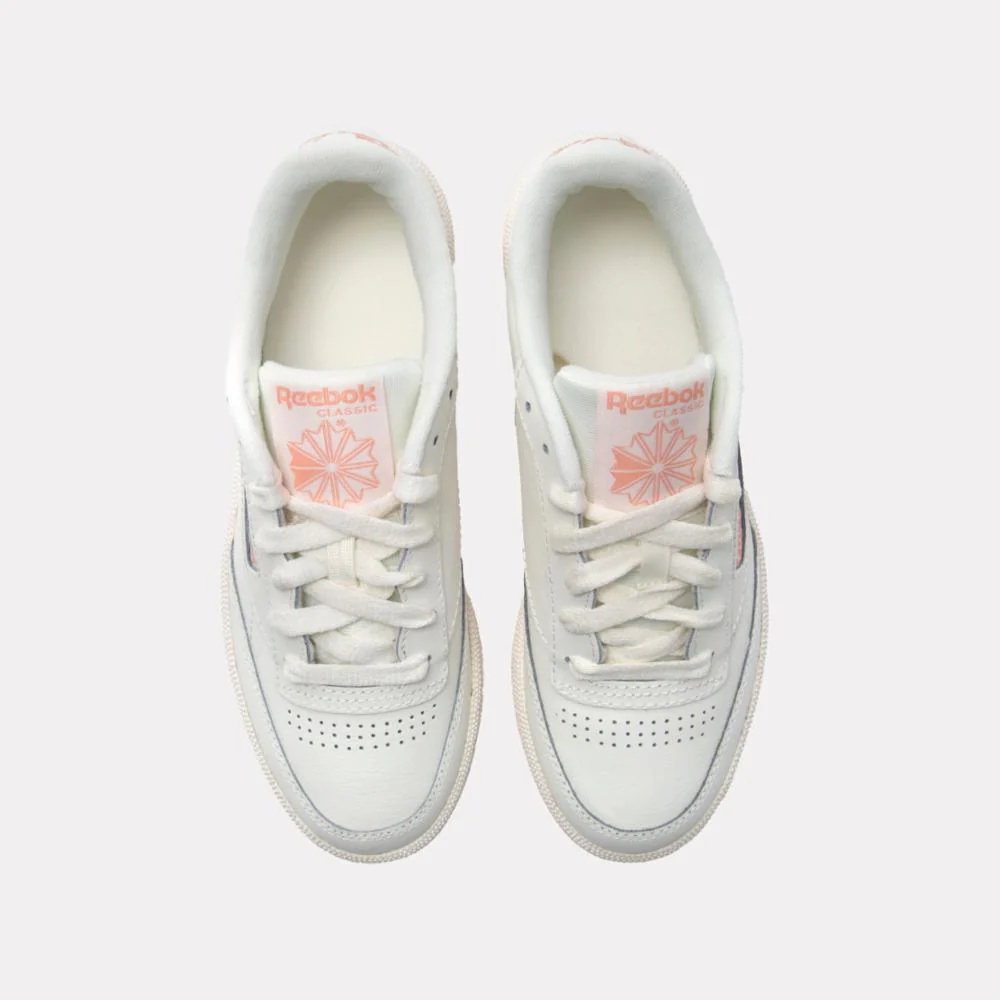Reebok Footwear Women Club C 85 Shoes CHALK/ORANGE/PINK - Image 5