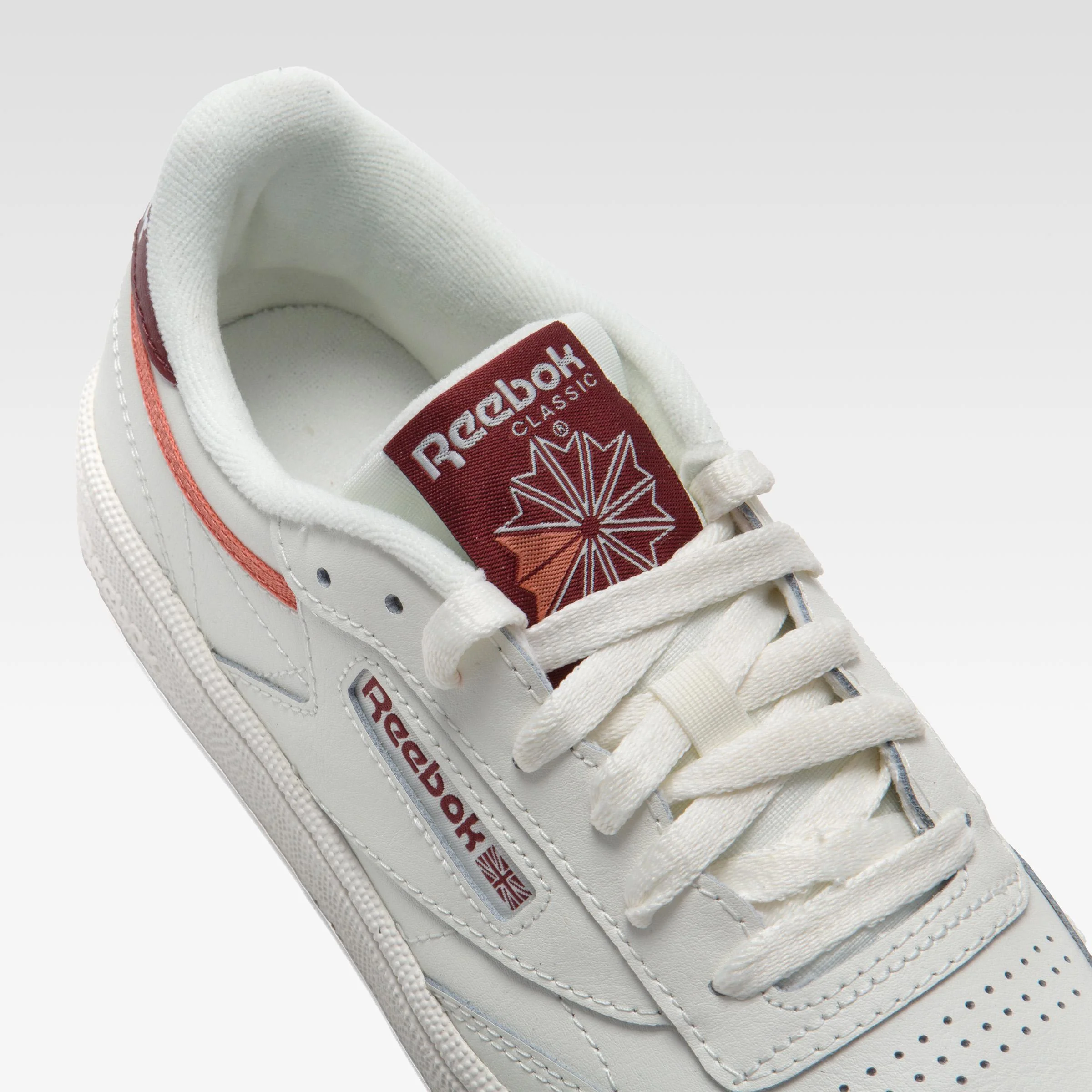 Reebok Footwear Women Club C 85 Shoes CHALK/RICHMAROON/SPRCHRDGCORAL - Image 7
