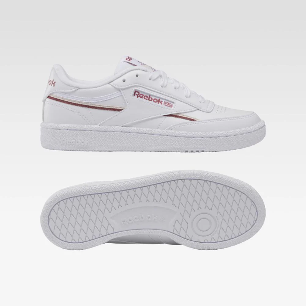 Reebok Footwear Women Club C 85 Vegan Women's Shoes WHITE/SEDROS/WHITE - Image 3