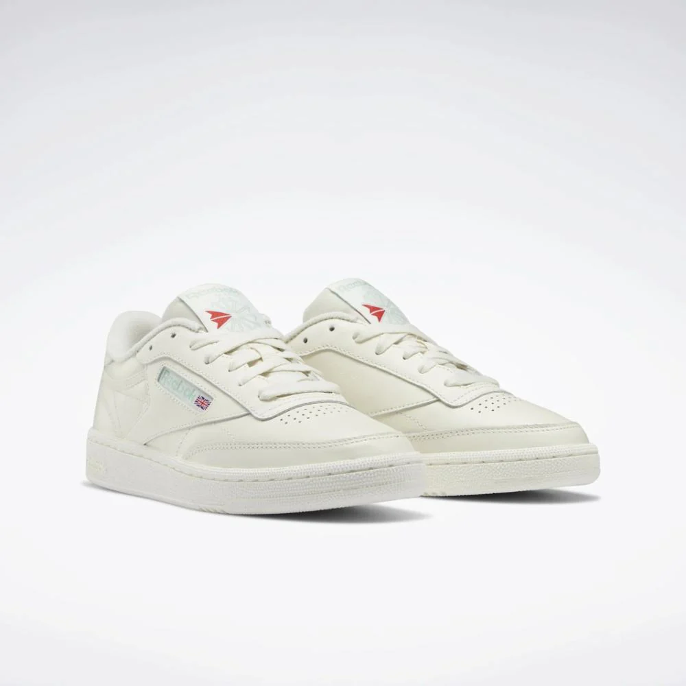 Reebok Footwear Women Club C 85 Women's Shoes CHALK/CHALK/LIGHT SAGE - Image 3