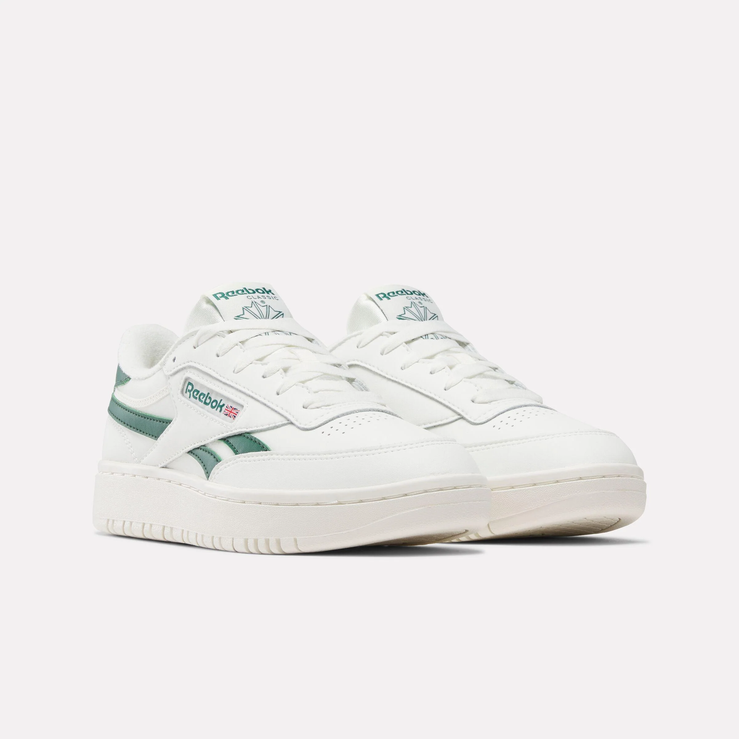 Reebok Footwear Women Club C Double Revenge Shoes CHALK/CHALK/DARKGREEN - Image 2