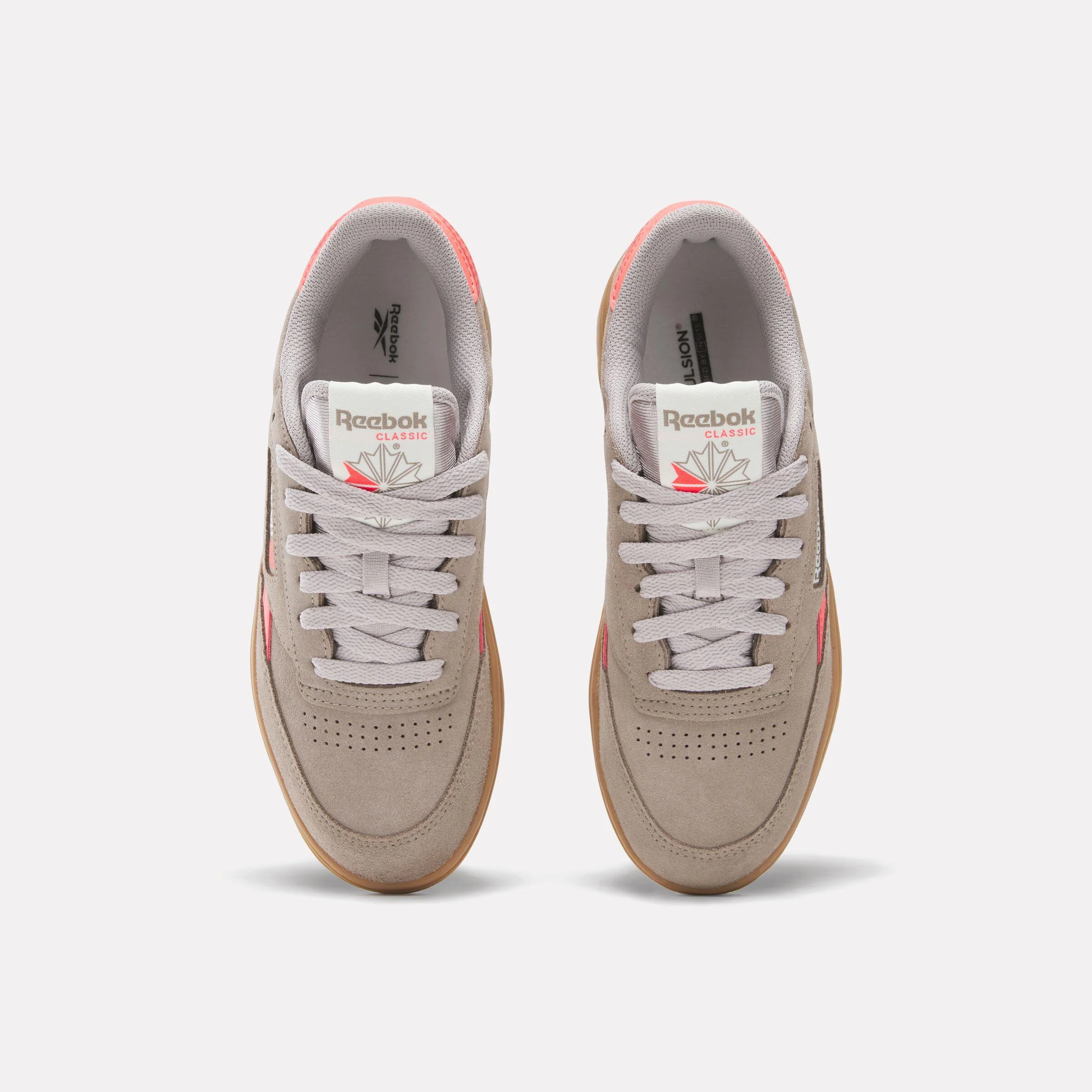 Reebok Footwear Women Club C Double Revenge Shoes GRITTY GREY/SUNSET CORAL/GUM - Image 5