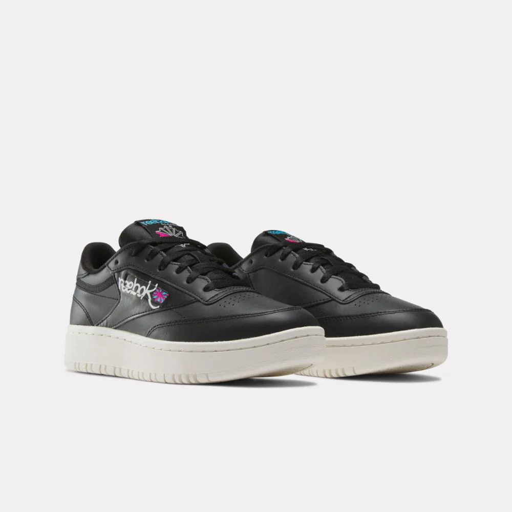 Reebok Footwear Women Club C Double Shoes CBLACK/CHALK/LASPIN - Image 2