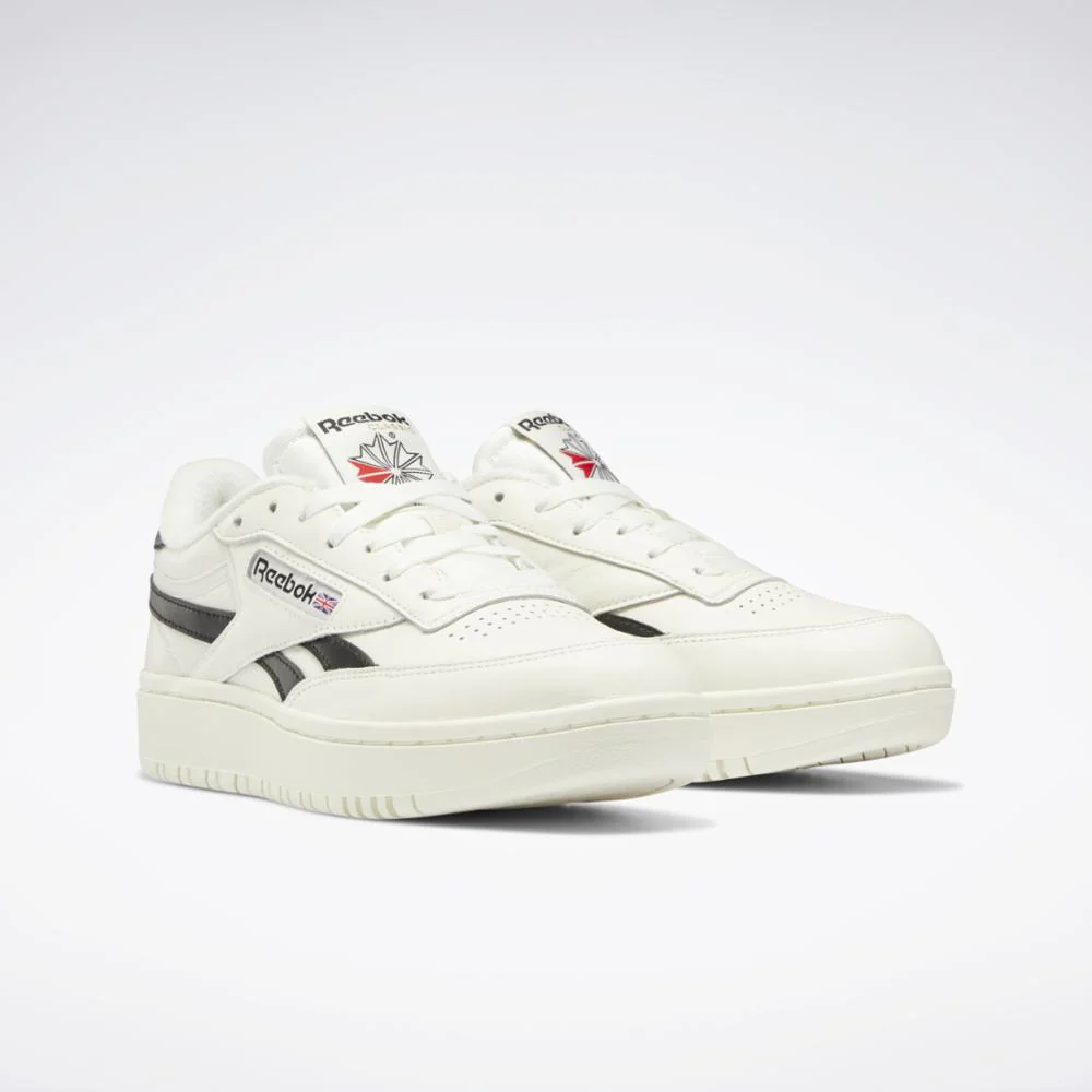 Reebok Footwear Women Club C Double Women's Shoes CHALK/CORE BLK/CHALK - Image 3