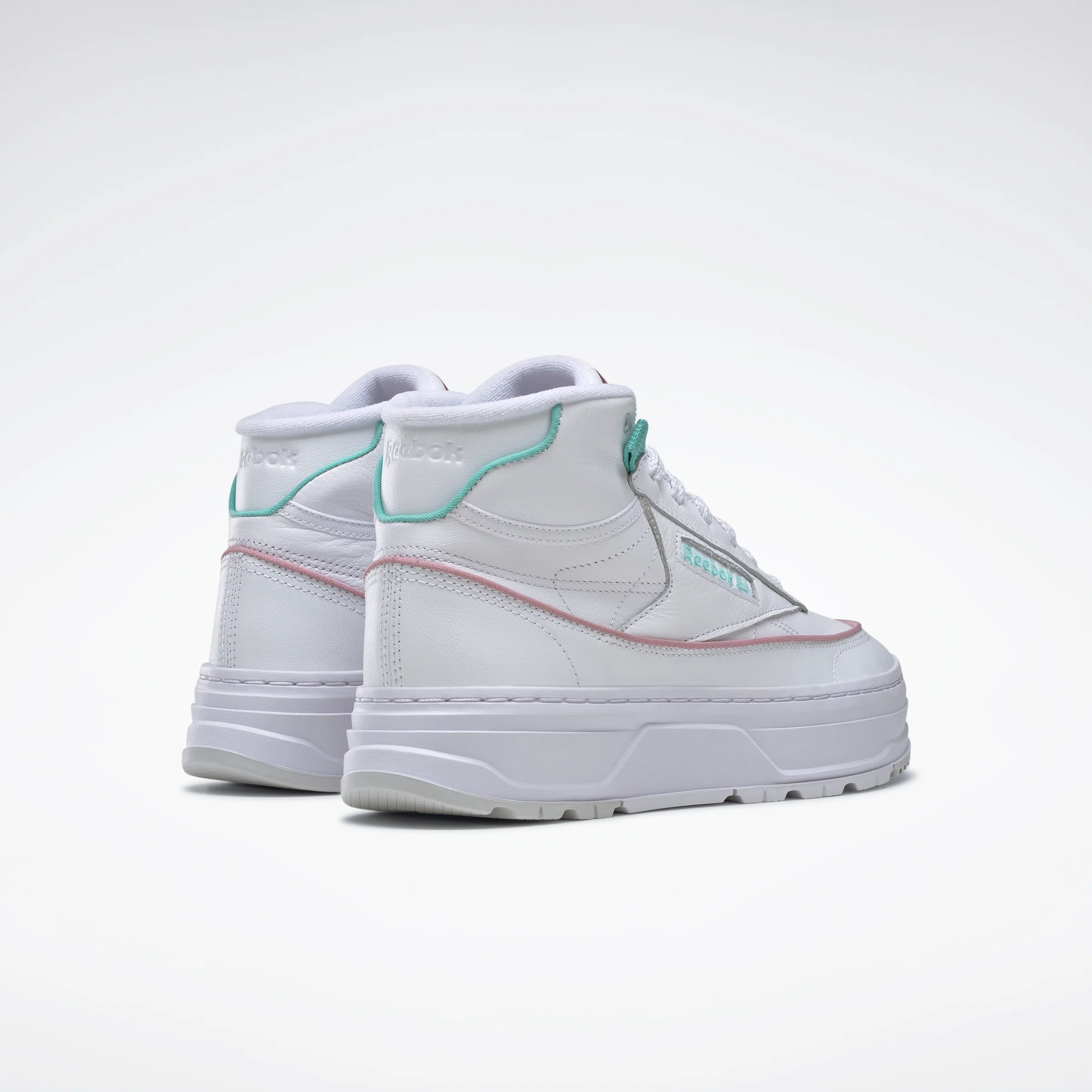 Reebok Footwear Women Club C Geo Mid Shoes Ftwwht/Inflil/Seclte - Image 4