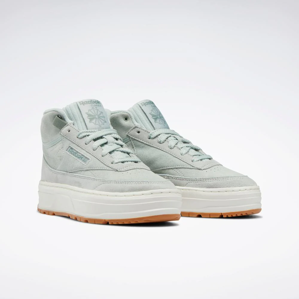 Reebok Footwear Women CLUB C GEO MID SHOES SEASPR/HARGRN/RBKG06 - Image 3