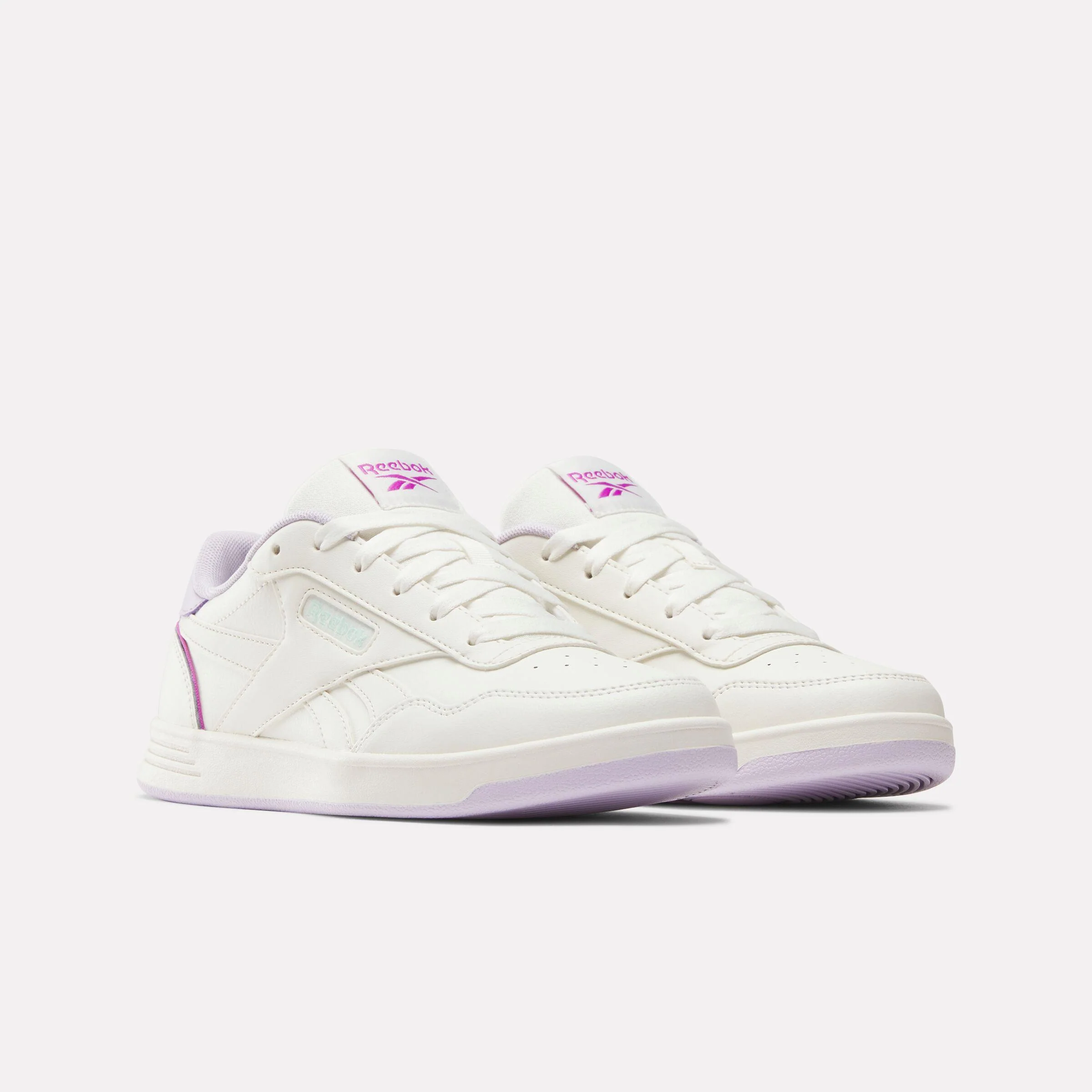 Reebok Footwear Women Court Advance Shoes CHALK/DIGITALGLEAM/PURPLERAVE - Image 2