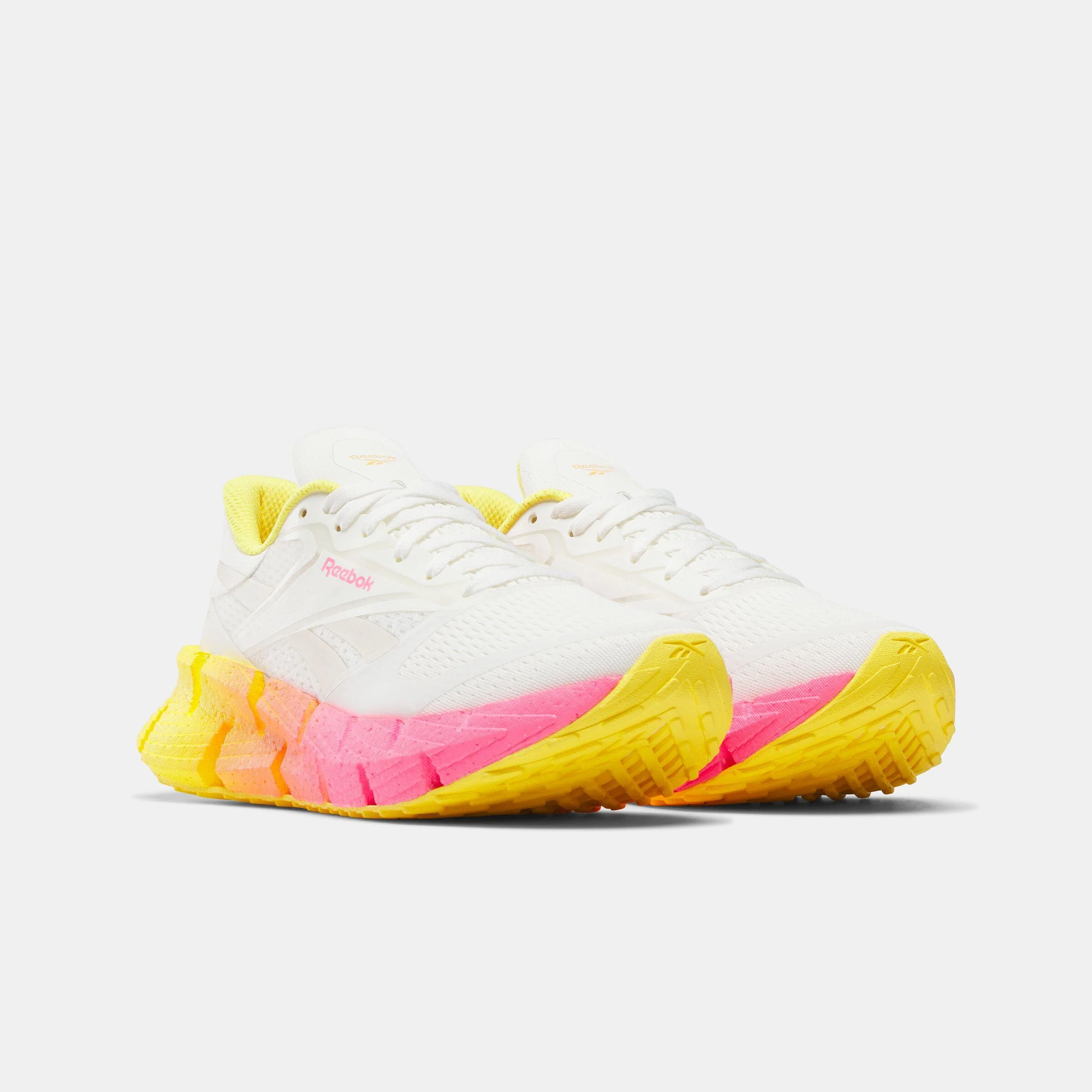 Reebok Footwear Women FloatZig 1 Running Shoes CHALK/SAND/ATOMIC PINK - Image 2
