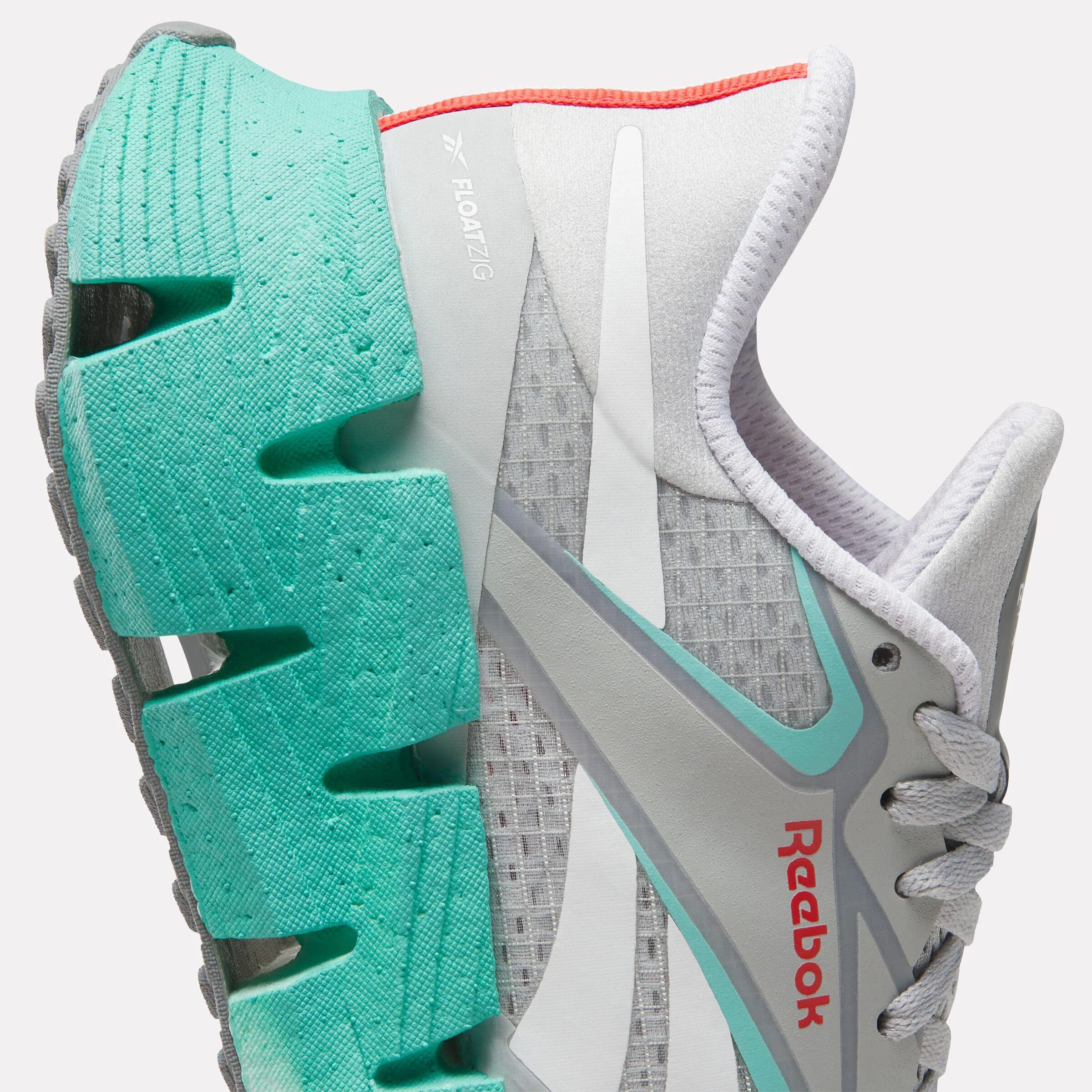 Reebok Footwear Women FloatZig 1 Running Shoes GREY 1/AI AQUA/WHITE - Image 6