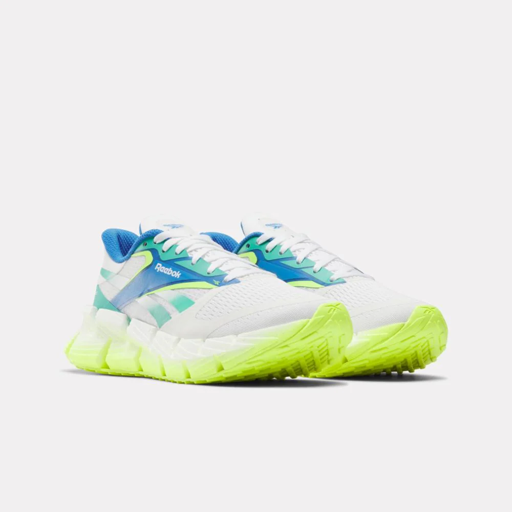 Reebok Footwear Women FloatZig 1 Running Shoes WHITE/UNLEASHED GREEN/DIGITAL - Image 2