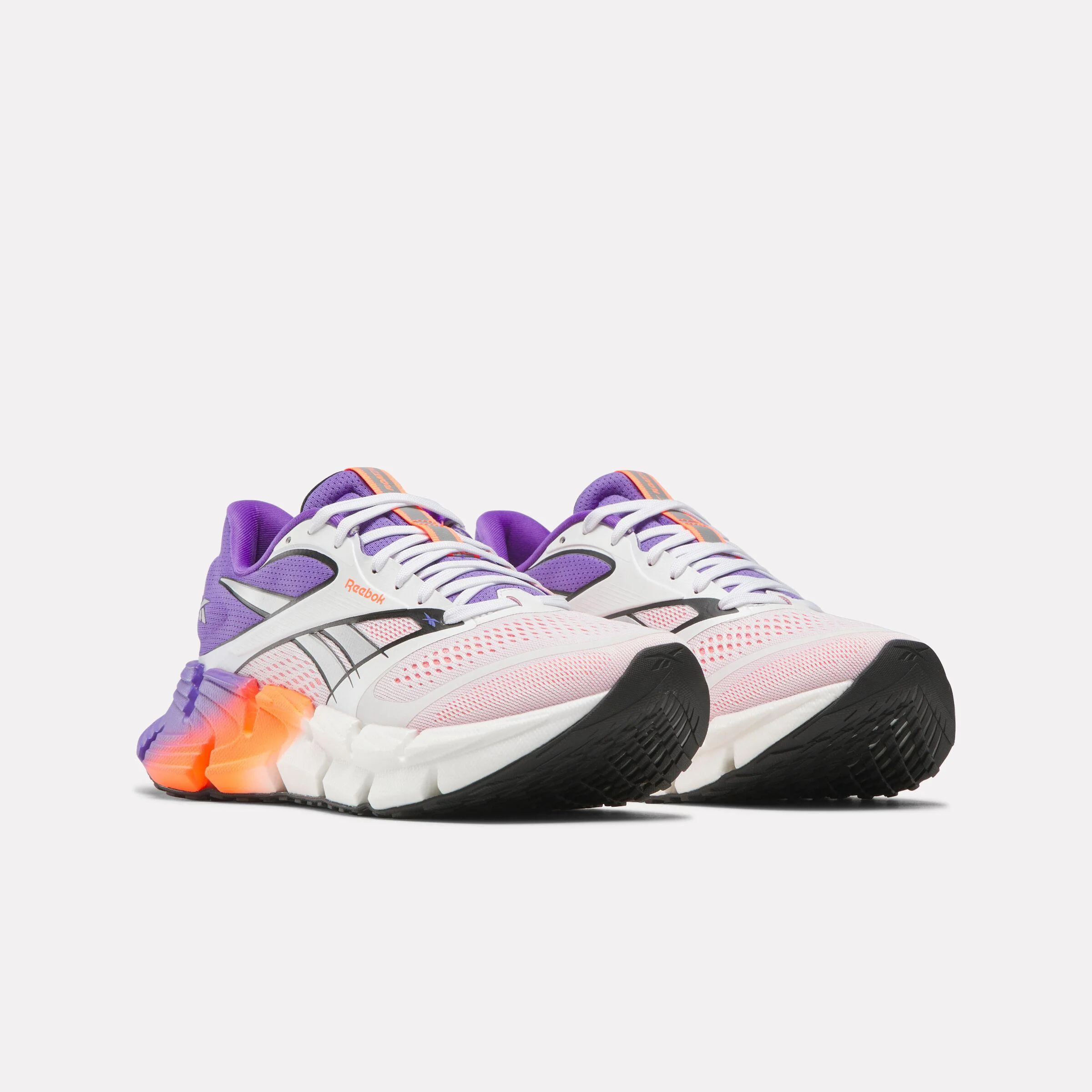 Reebok Footwear Women FloatZig 2 Running Shoes WHITE/ROYAL PURPLE/FLASH ORANG - Image 2