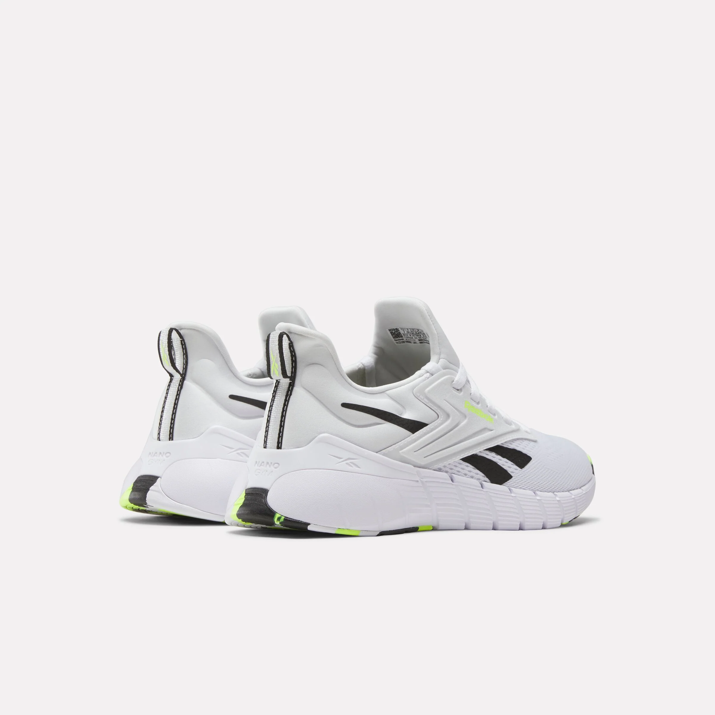 REEBOK FOOTWEAR WOMEN Nano Gym Training Shoes FTWR WHITE/BLACK/DIGITAL LIME - Image 3