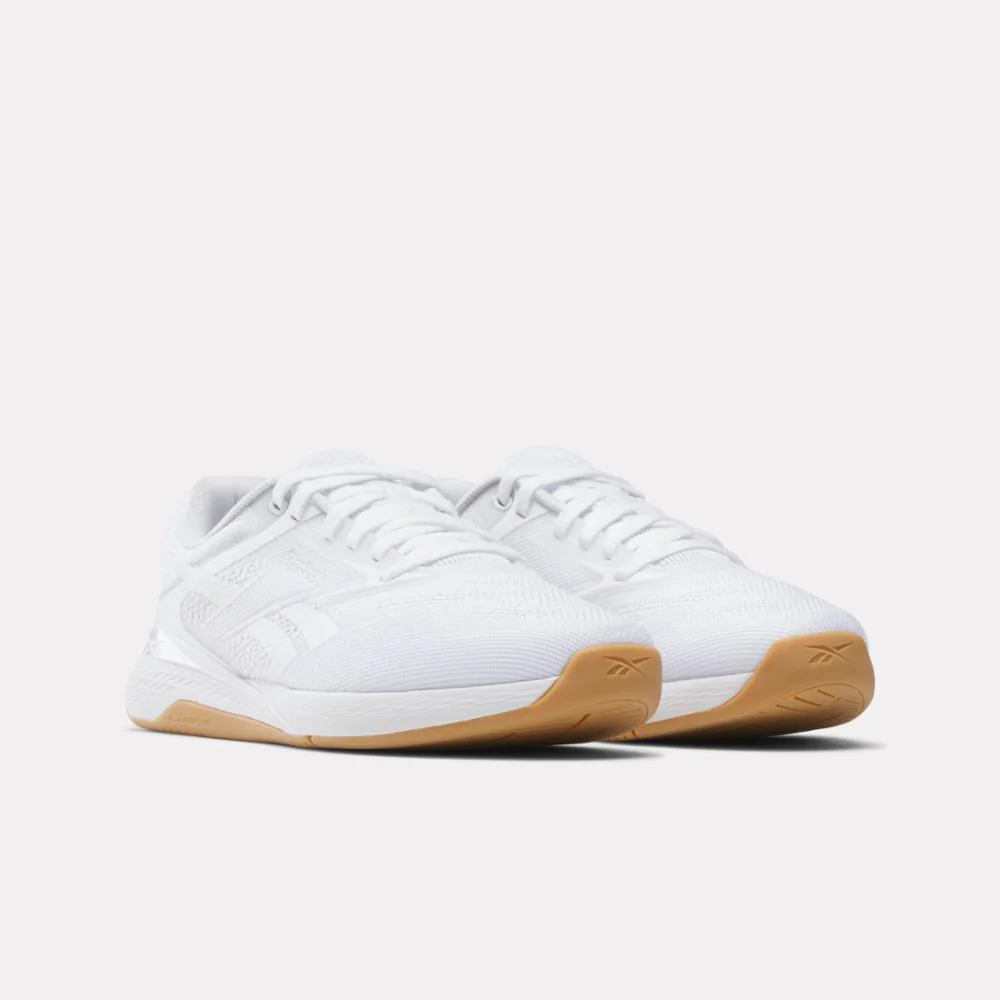 Reebok Footwear Women Nano X5 Training Shoes FTW WHITE/BARELY GREY/RB GUM - Image 2