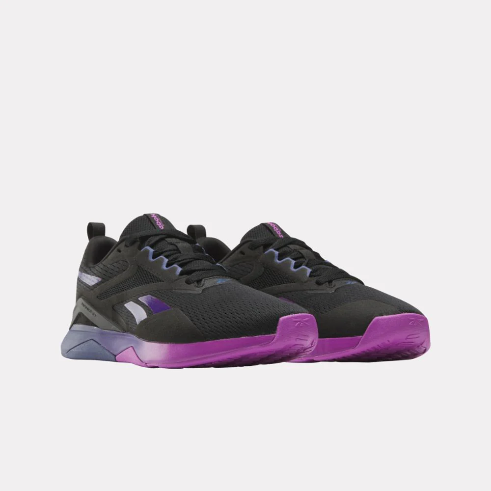 Reebok Footwear Women Nanoflex TR 2.0 Training Shoes BLACK/PURPLE RAVE/TWILIGHT PUR - Image 2