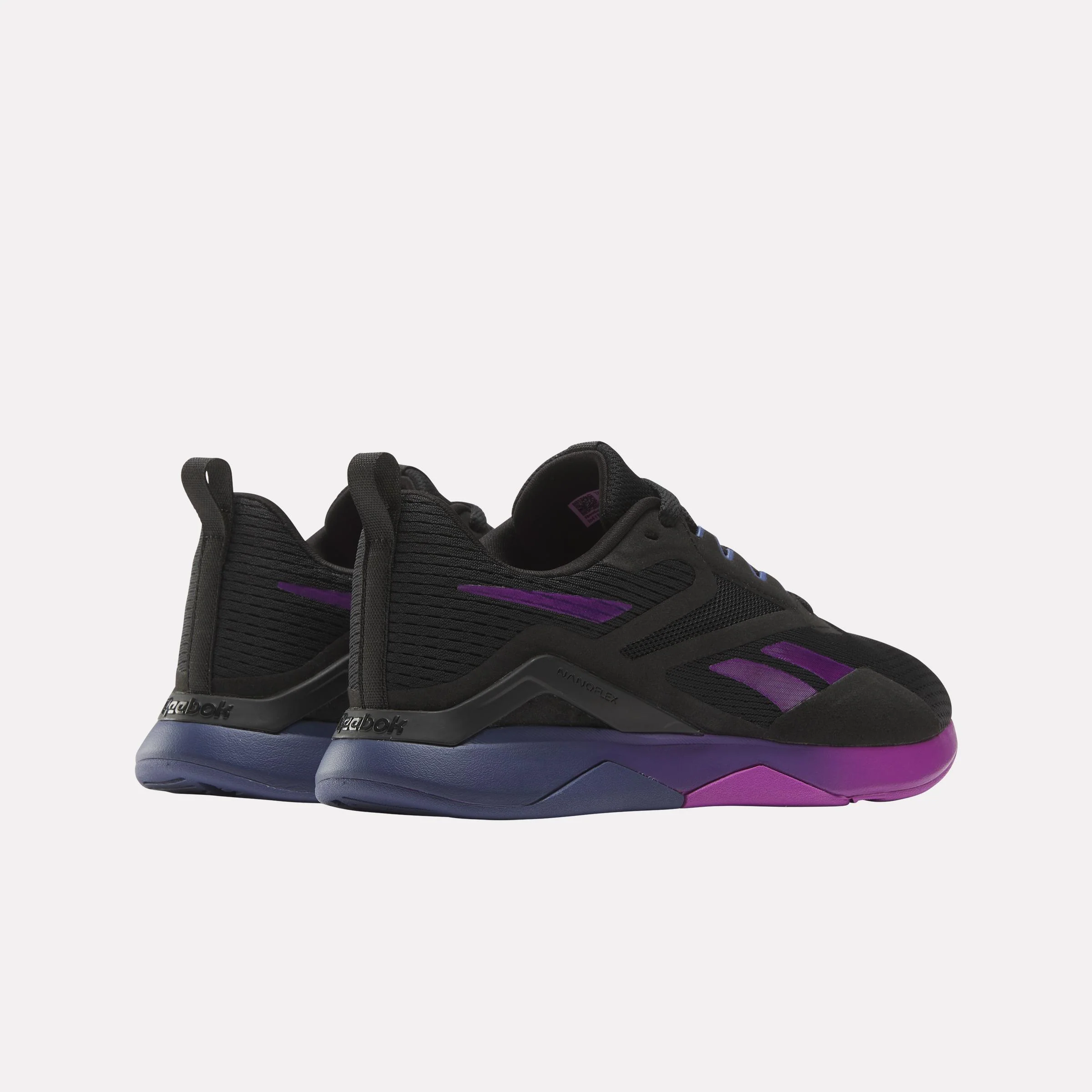 Reebok Footwear Women Nanoflex TR 2.0 Training Shoes BLACK/PURPLE RAVE/TWILIGHT PUR - Image 3