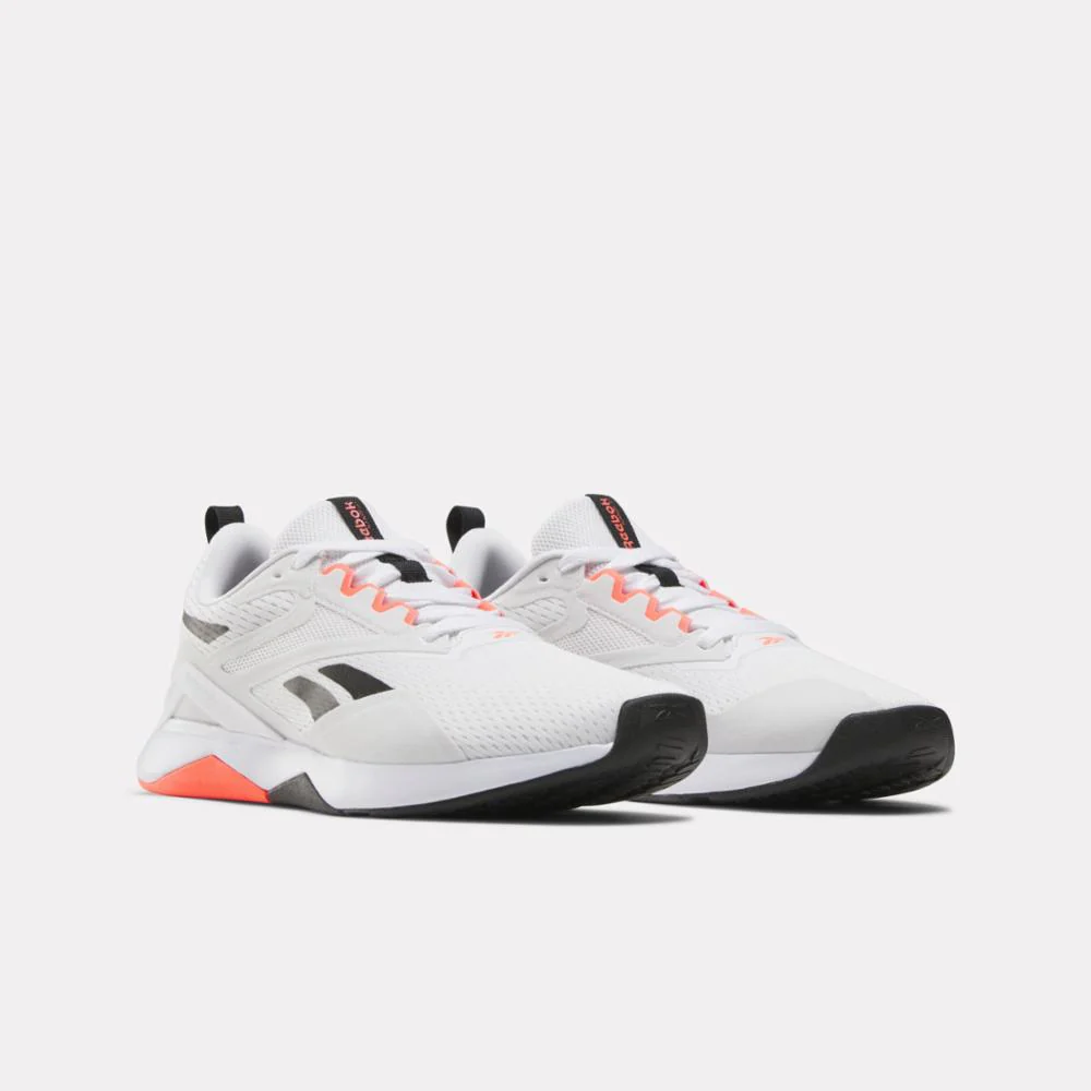 Reebok Footwear Women NanoFlex TR 2.0 Training Shoes FTWWHT/CBLACK/ORGFLA - Image 2
