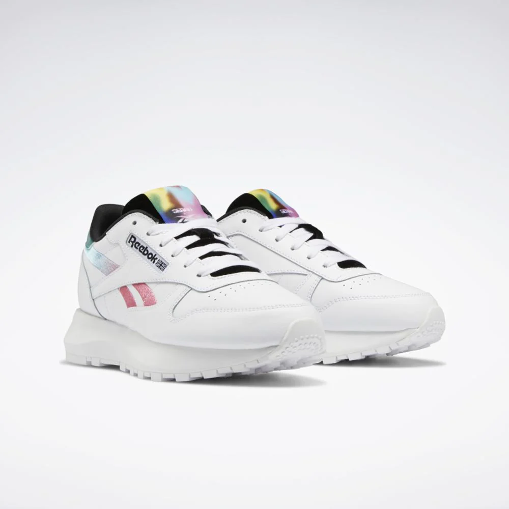 Reebok Footwear Women Nao Serati Classic Leather SP Women's Shoes FTWWHT/PREPUR/CBLACK - Image 3